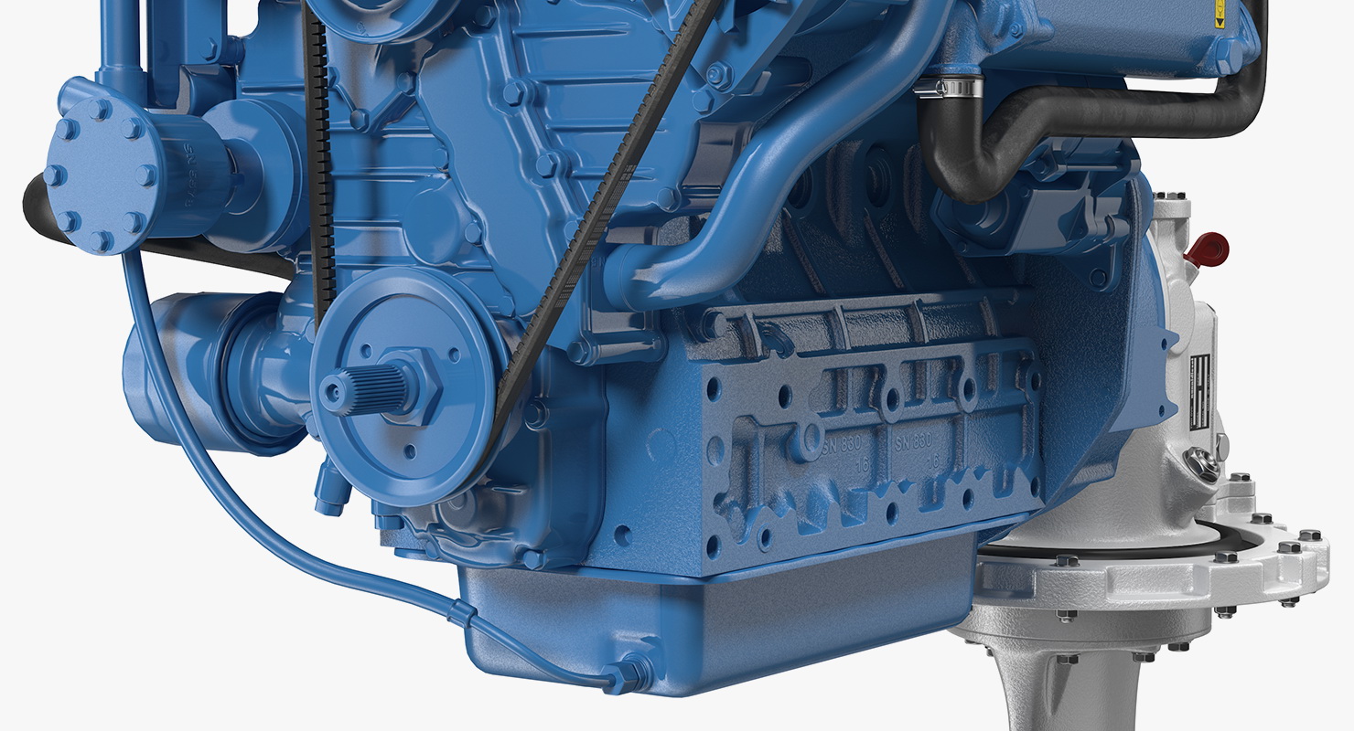 3D Nanni Marine Diesel Engine