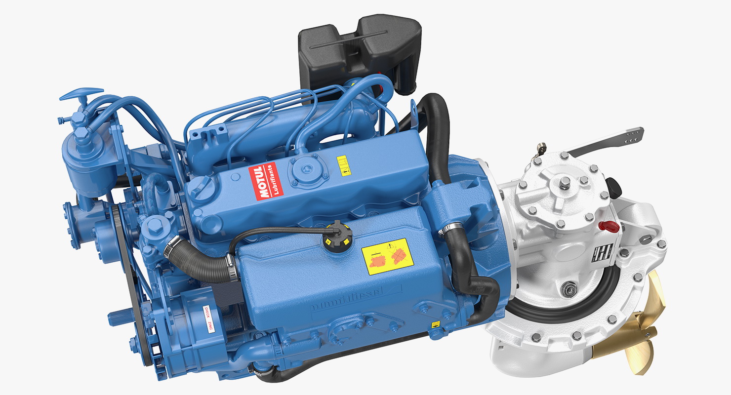 3D Nanni Marine Diesel Engine