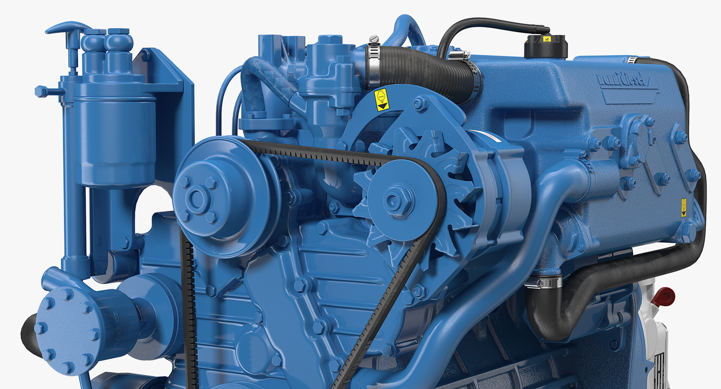 3D Nanni Marine Diesel Engine