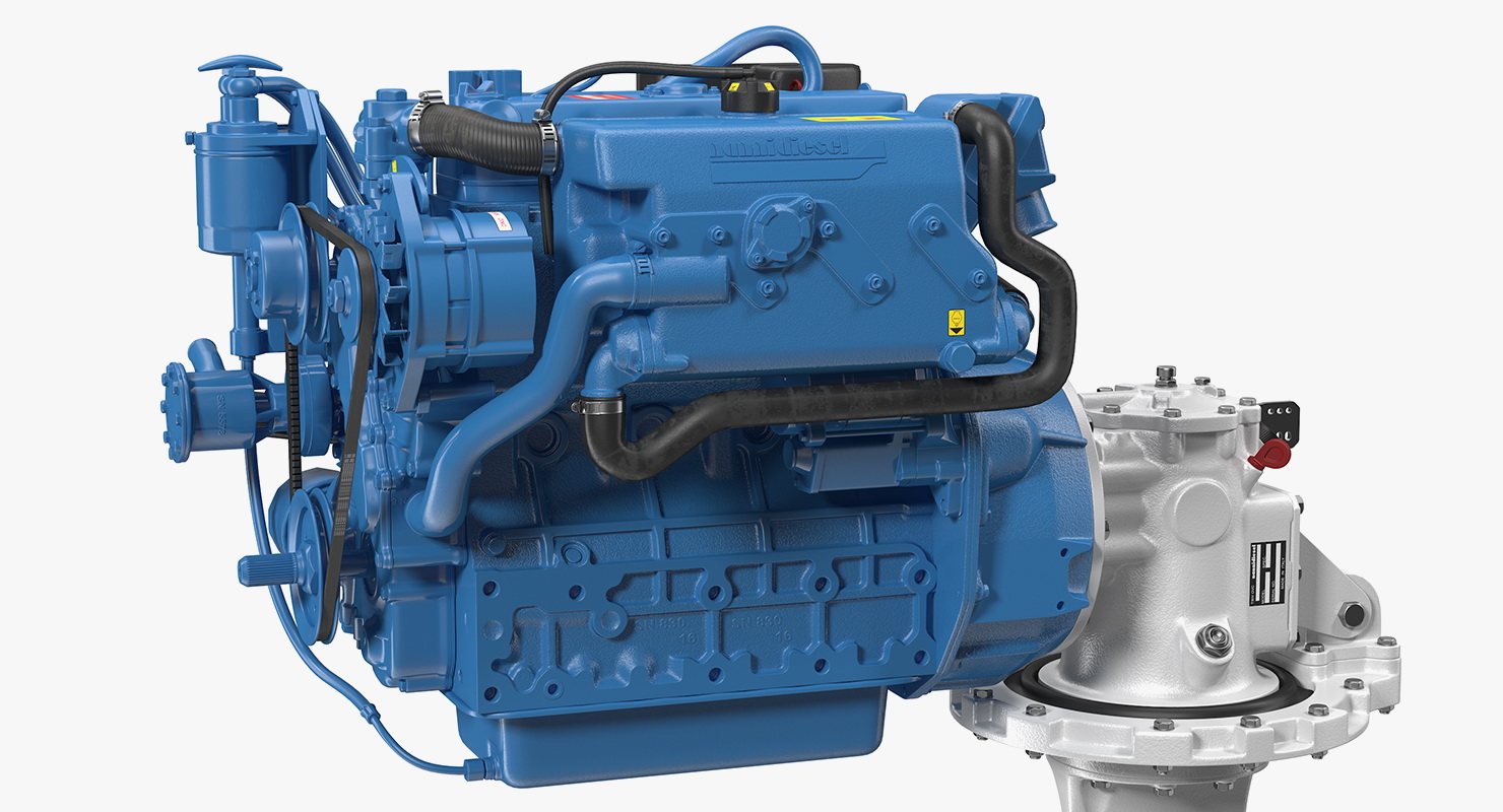 3D Nanni Marine Diesel Engine