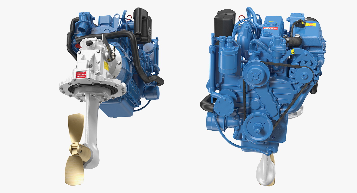 3D Nanni Marine Diesel Engine