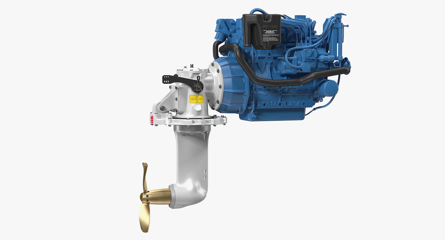 3D Nanni Marine Diesel Engine