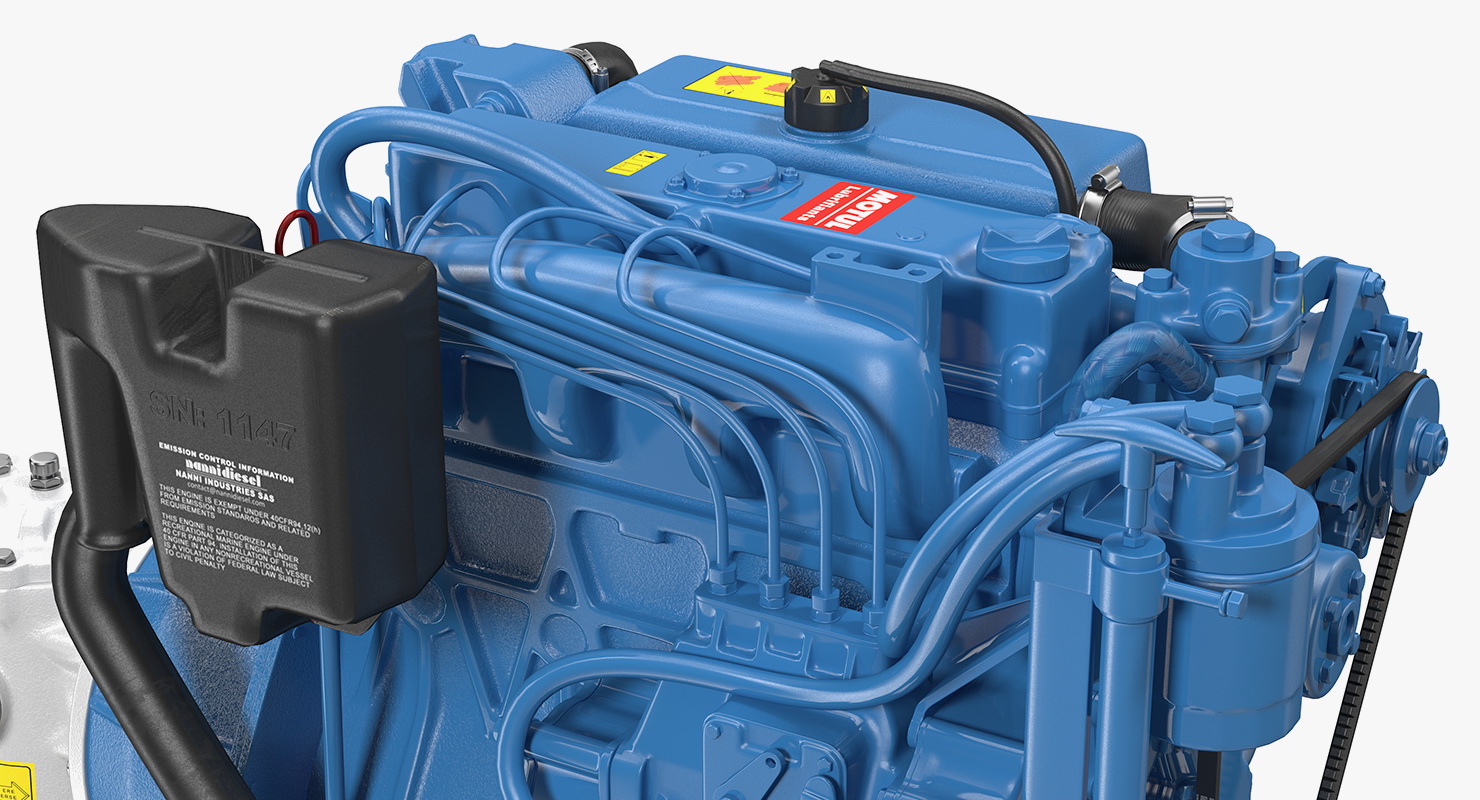 3D Nanni Marine Diesel Engine