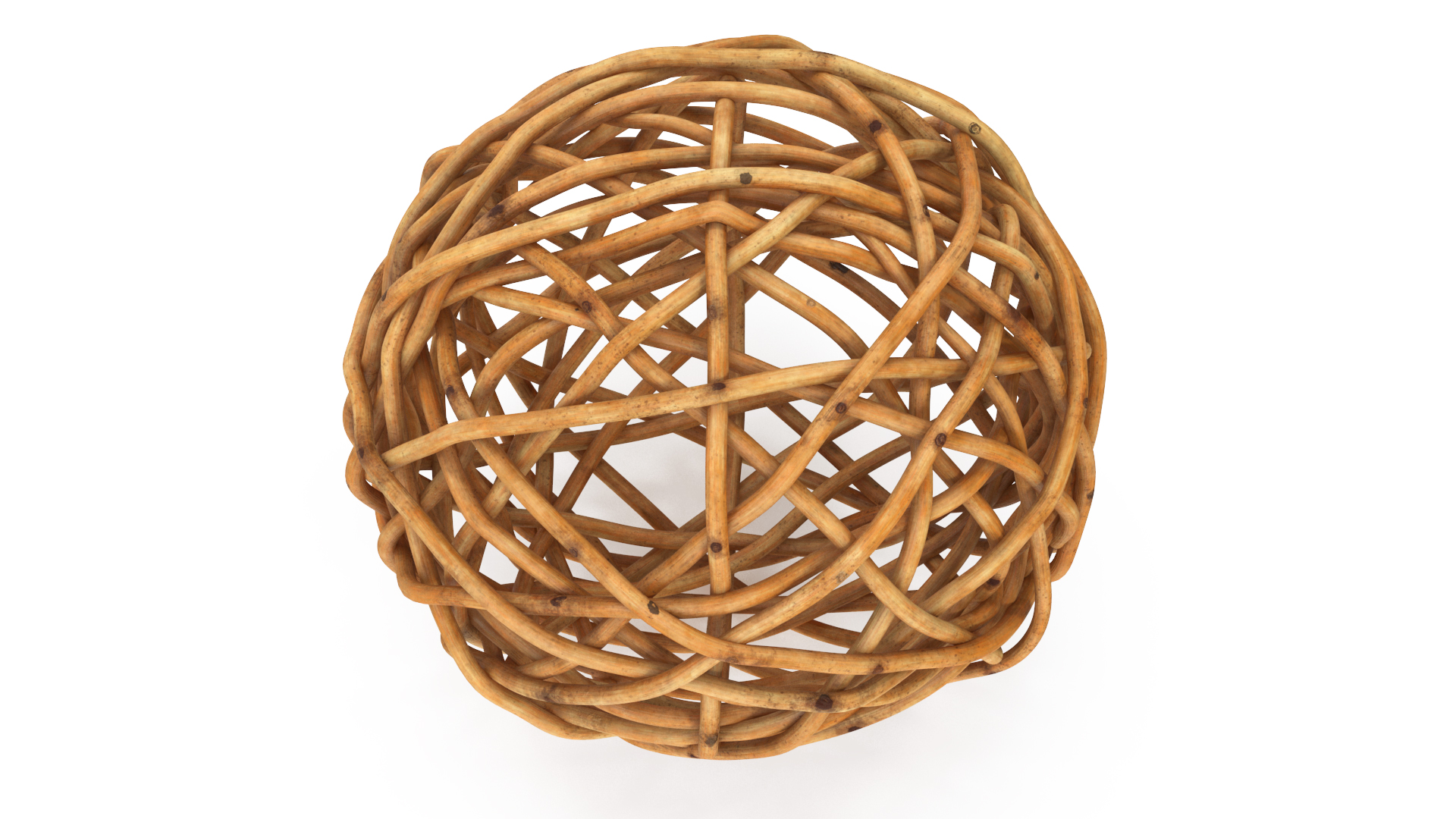 Decorative Rattan Twig Orb Hazel 3D