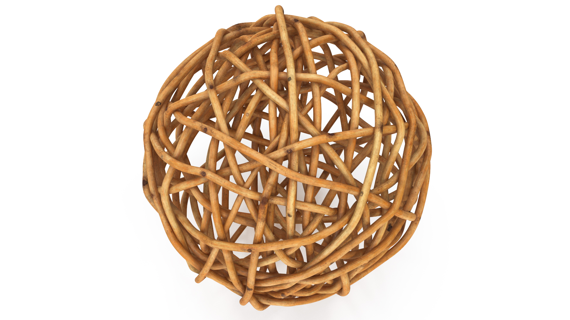 Decorative Rattan Twig Orb Hazel 3D