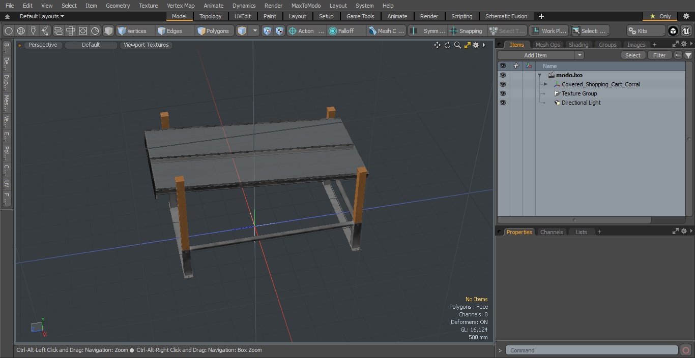 3D Covered Shopping Cart Corral model