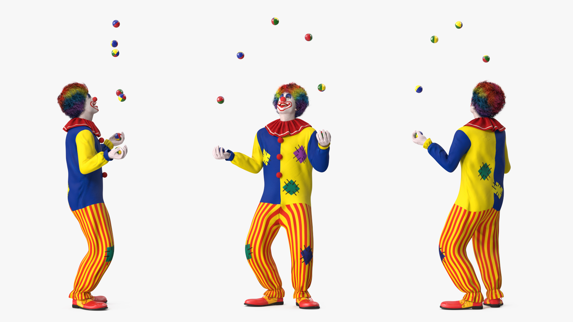 3D model Clown with Balls Fur