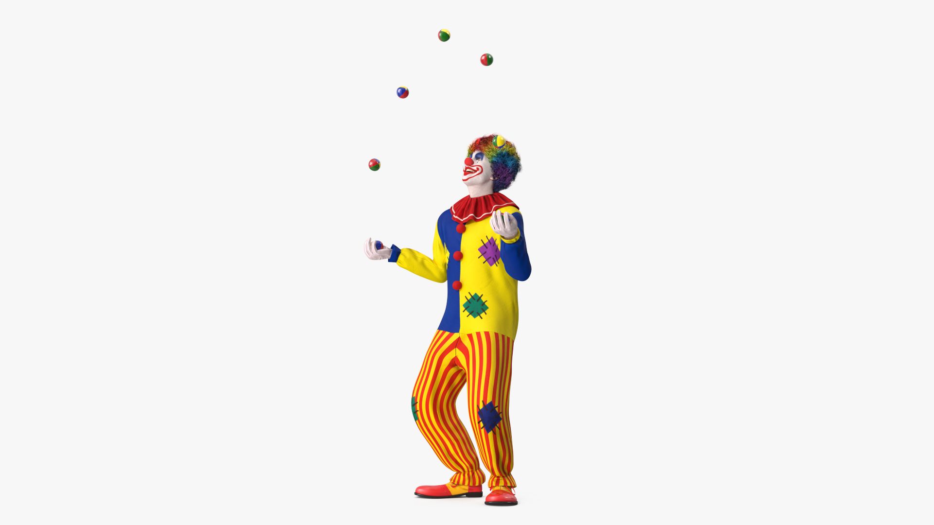 3D model Clown with Balls Fur