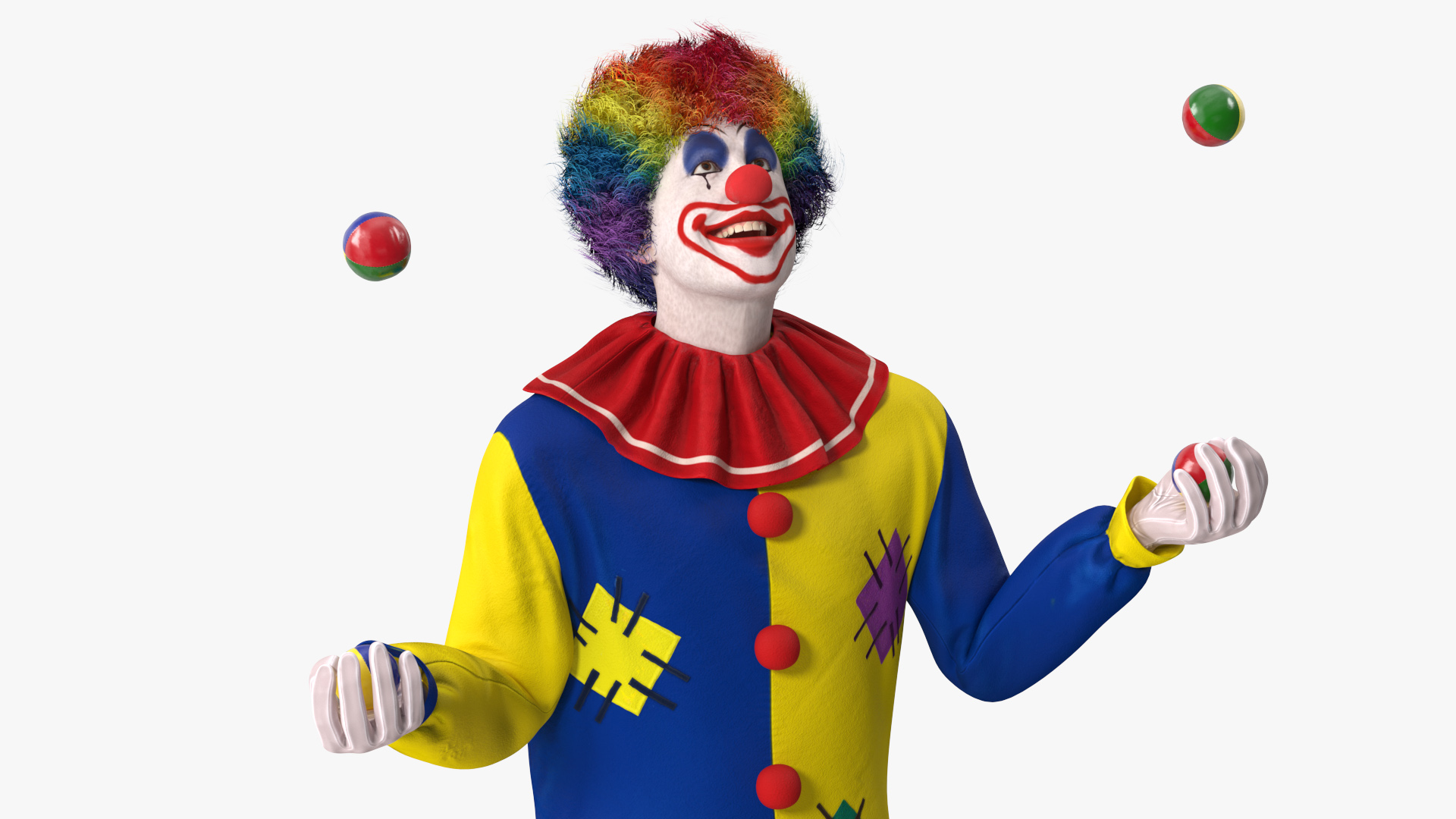 3D model Clown with Balls Fur