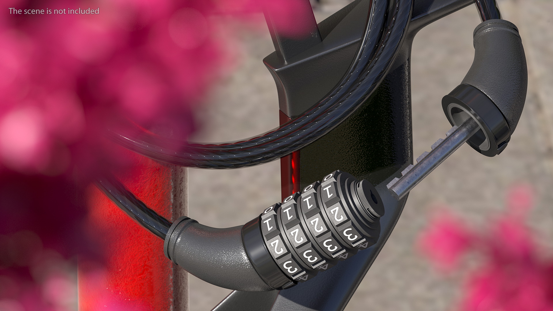 Master Lock Combination Cable Bike Lock 3D model