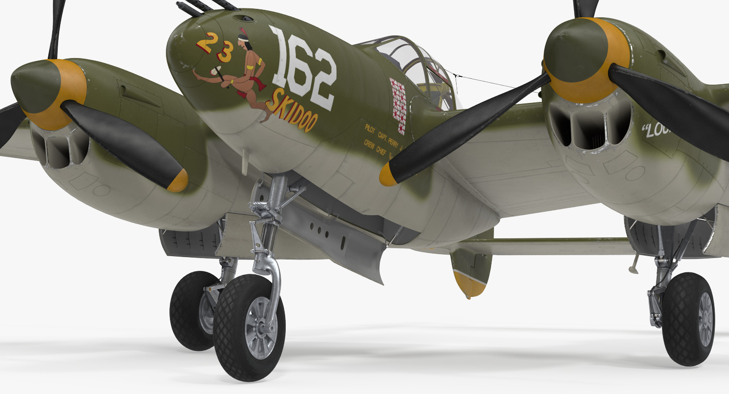 Lockheed P 38 Lightning US WWII Fighter 3D model