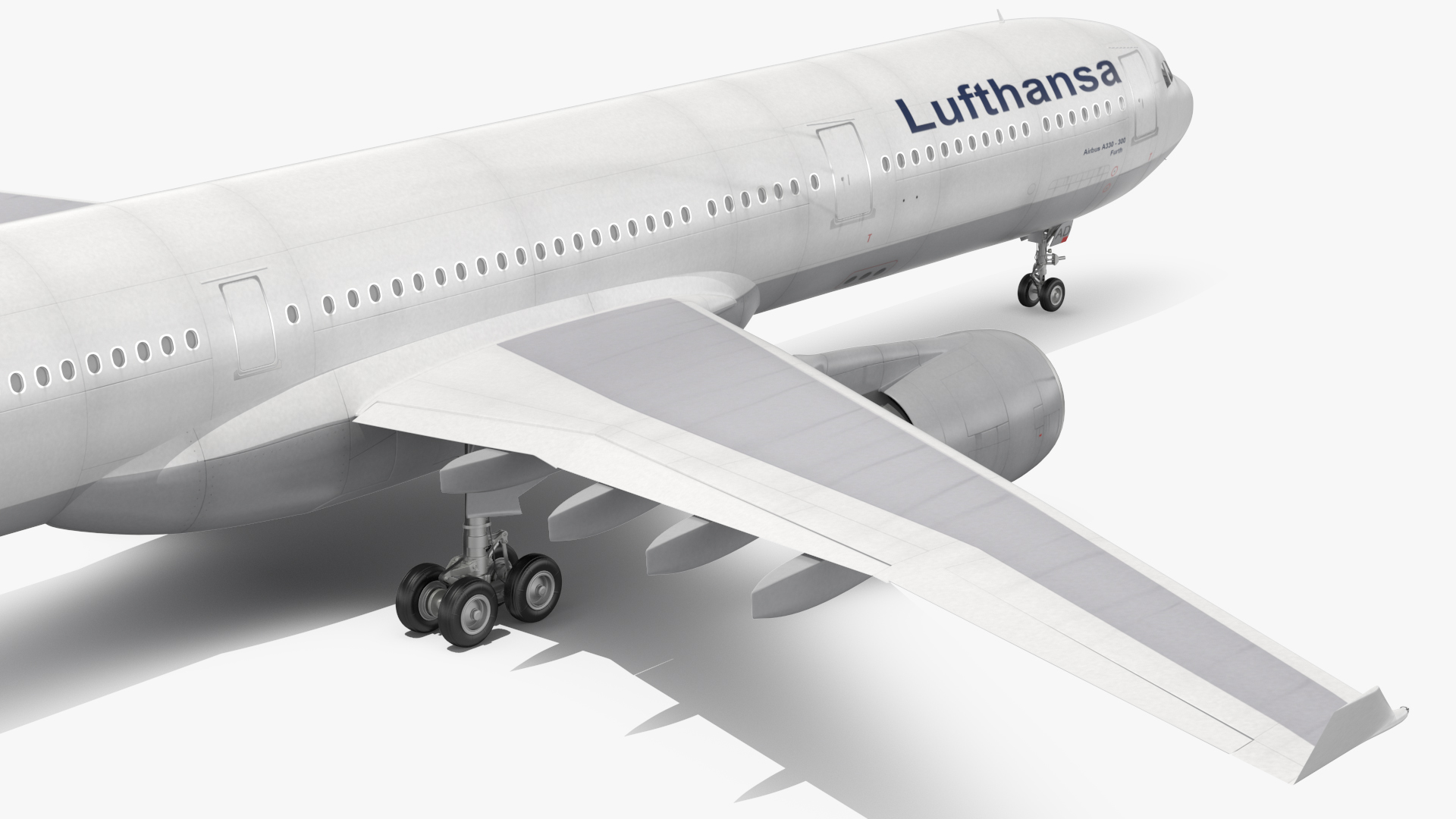 3D Lufthansa Airbus A330-300 Rigged for Cinema 4D