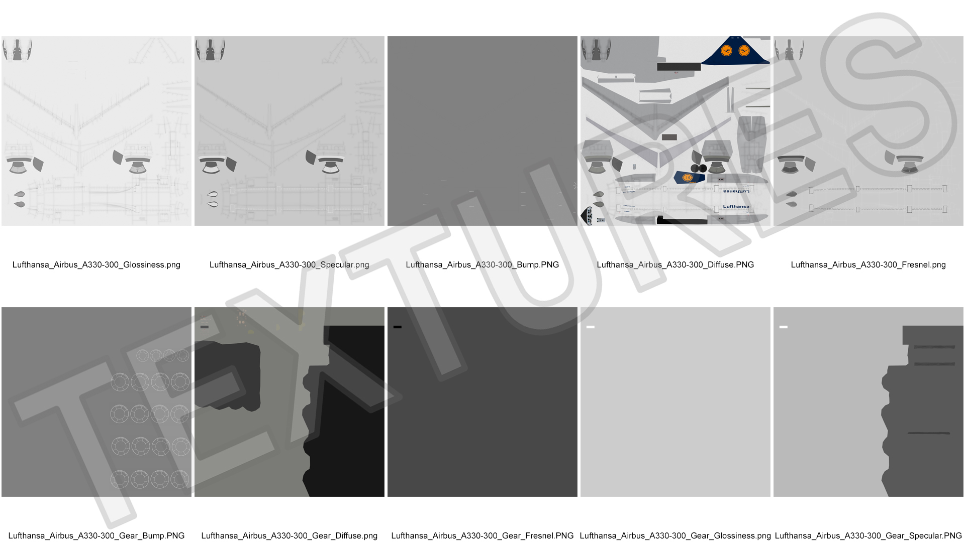 3D Lufthansa Airbus A330-300 Rigged for Cinema 4D