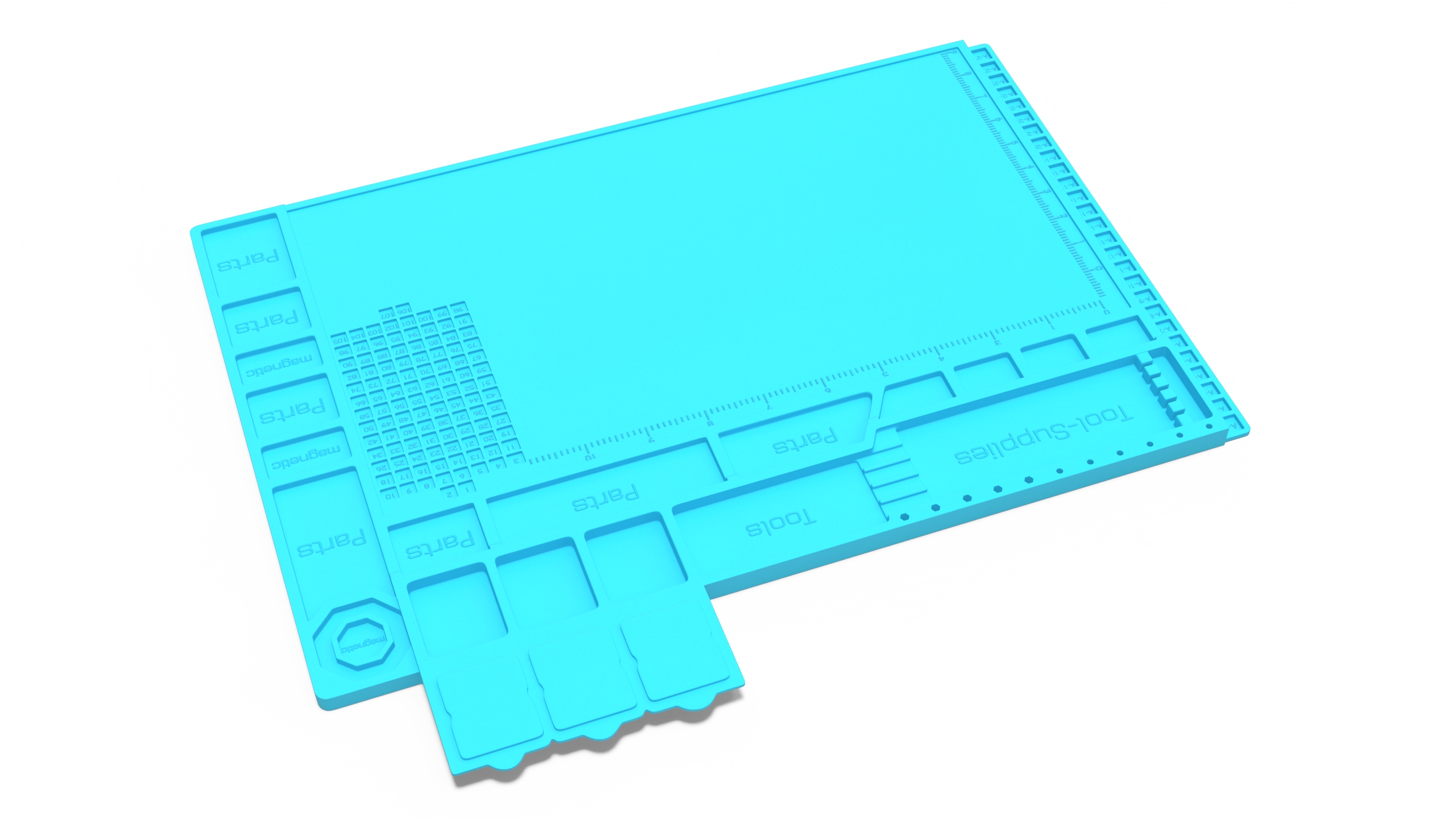 Silicone Repair Mat Blue 3D model