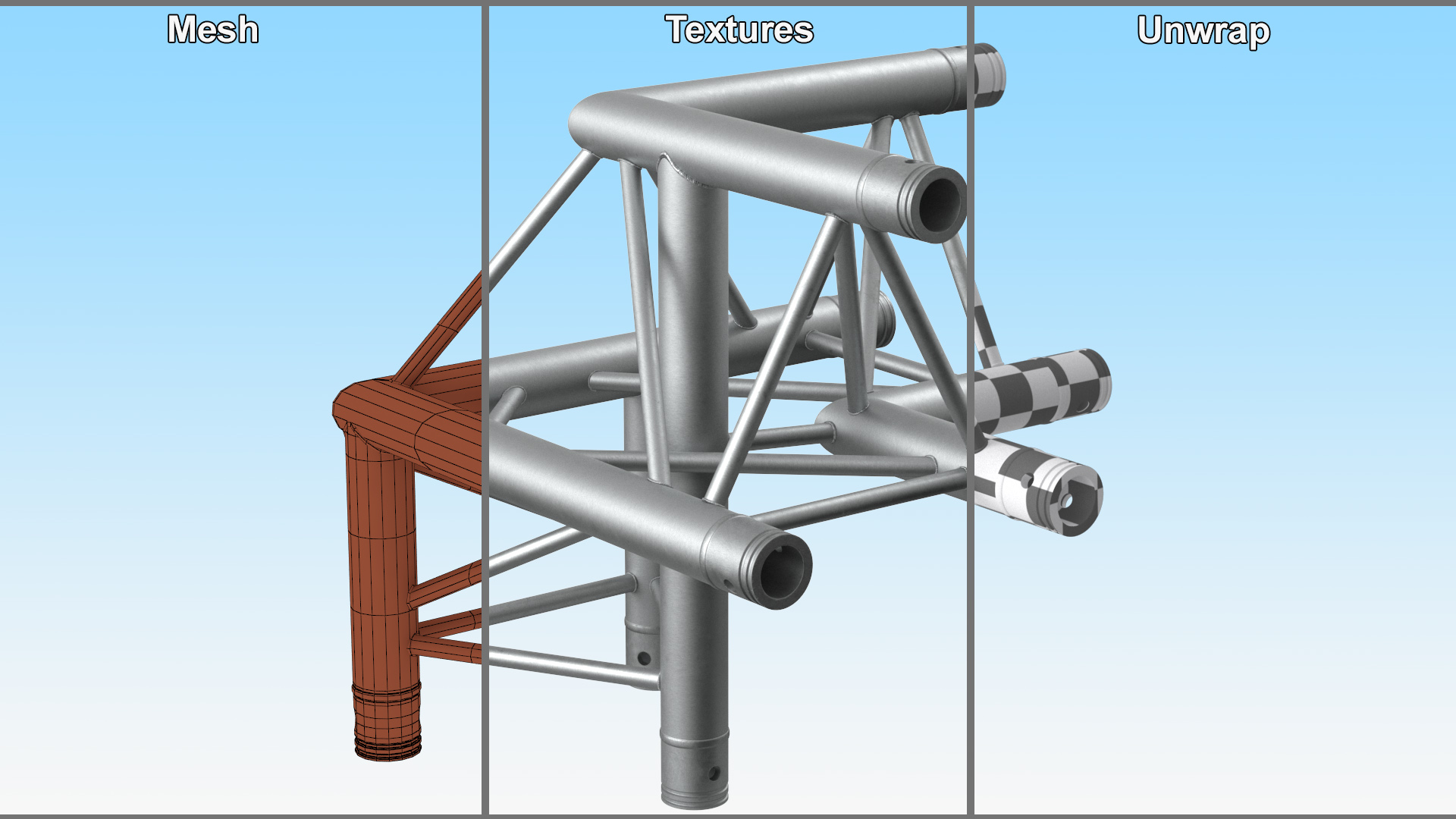 3D Triangular Truss Modular Corner