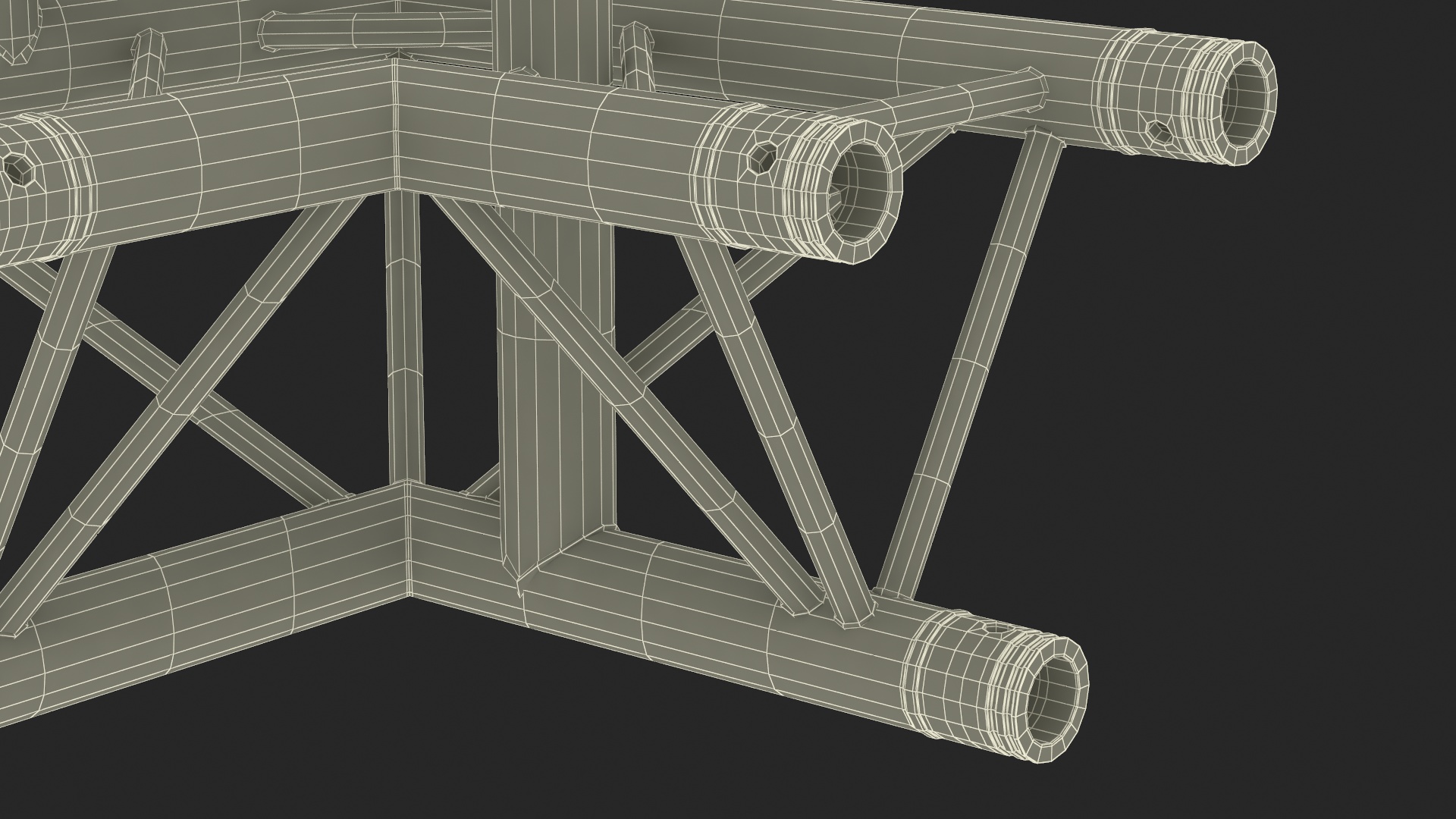 3D Triangular Truss Modular Corner