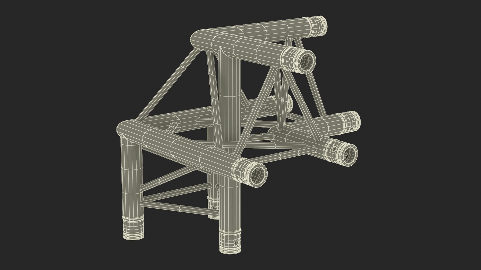 3D Triangular Truss Modular Corner