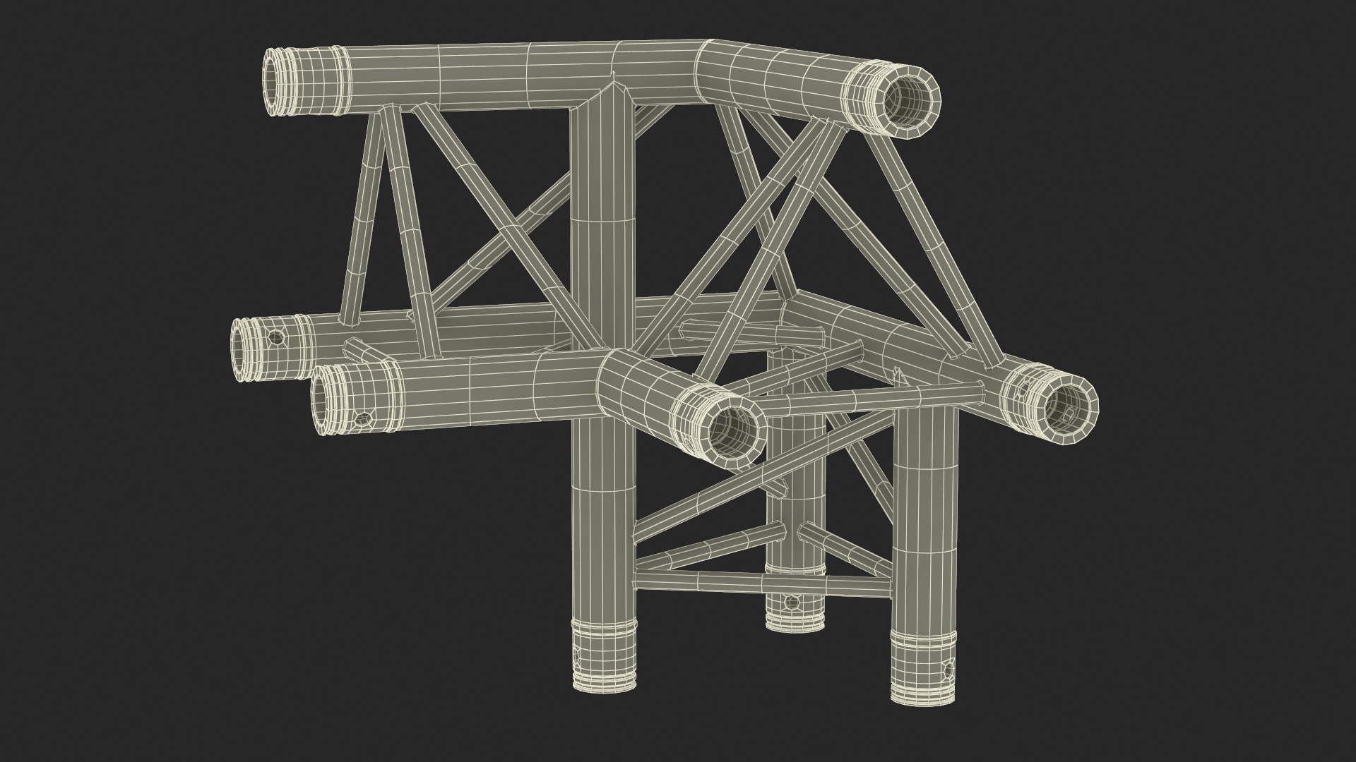 3D Triangular Truss Modular Corner