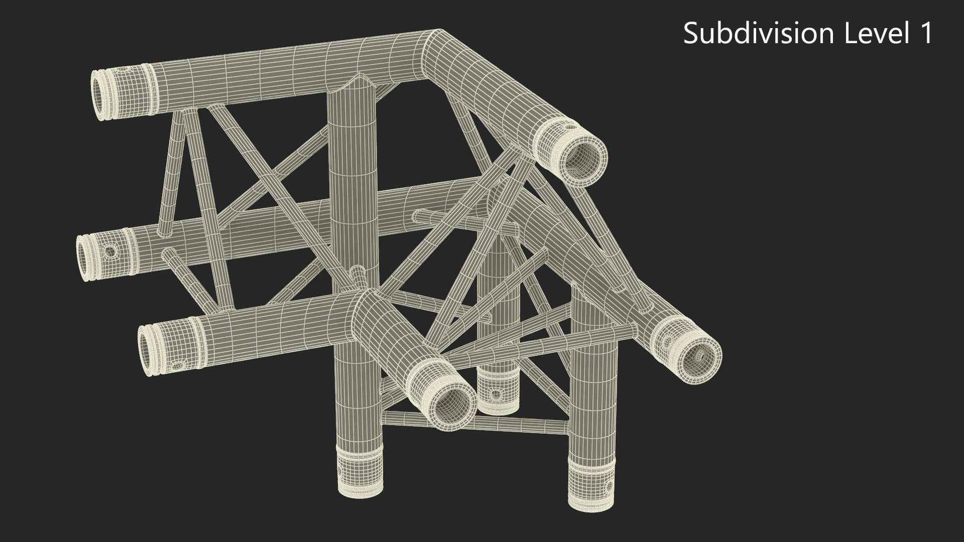 3D Triangular Truss Modular Corner