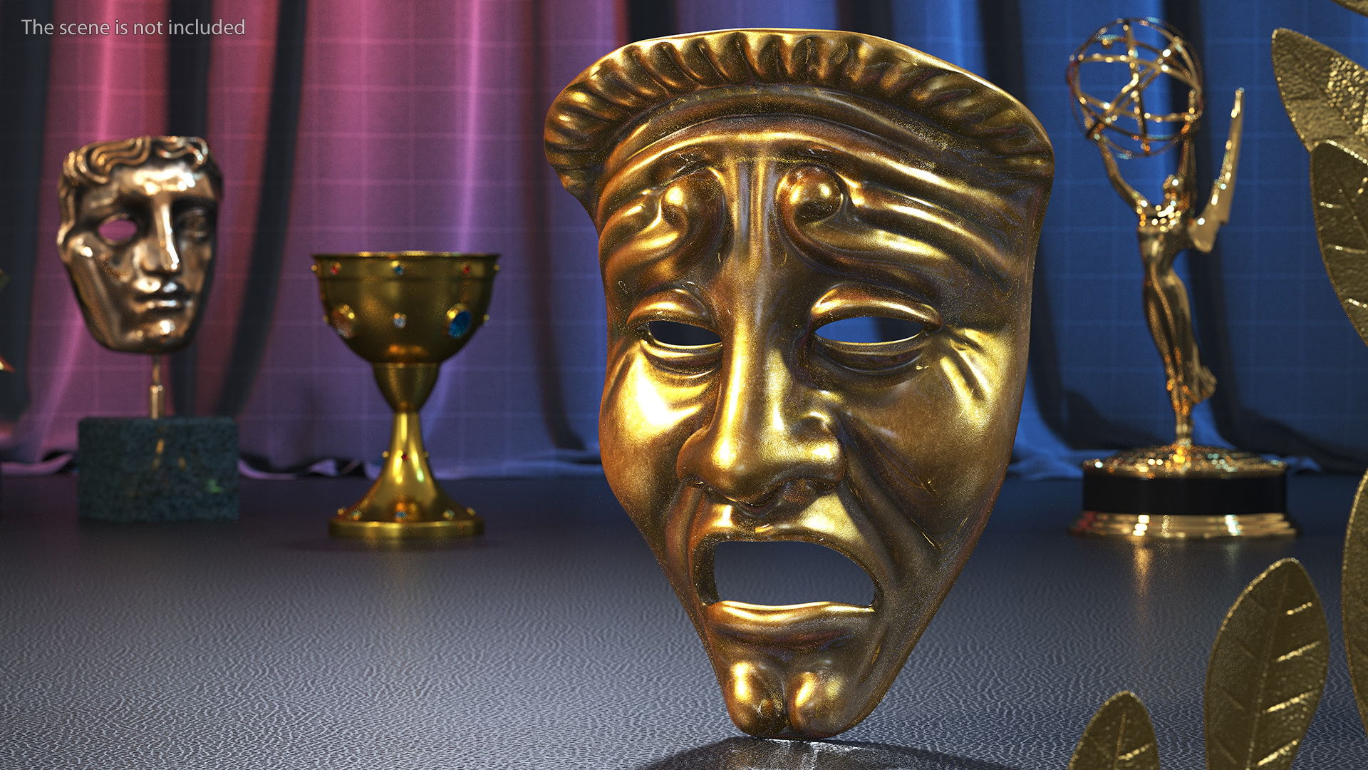 Comedy and Tragedy Masks 3D model