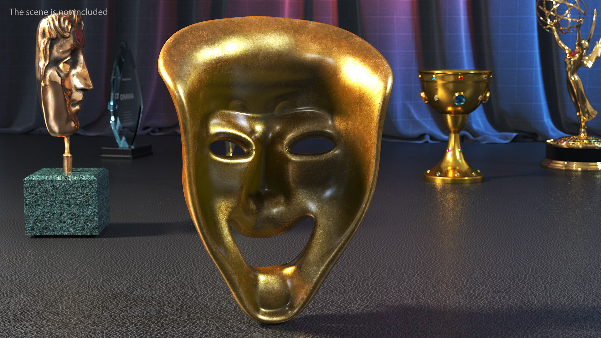 Comedy and Tragedy Masks 3D model