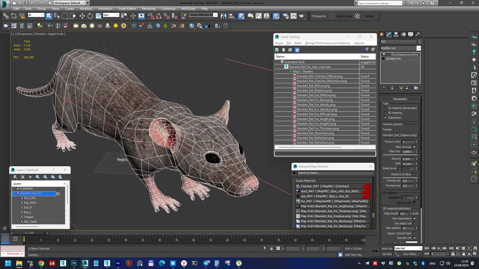 3D Standart Rat Fur