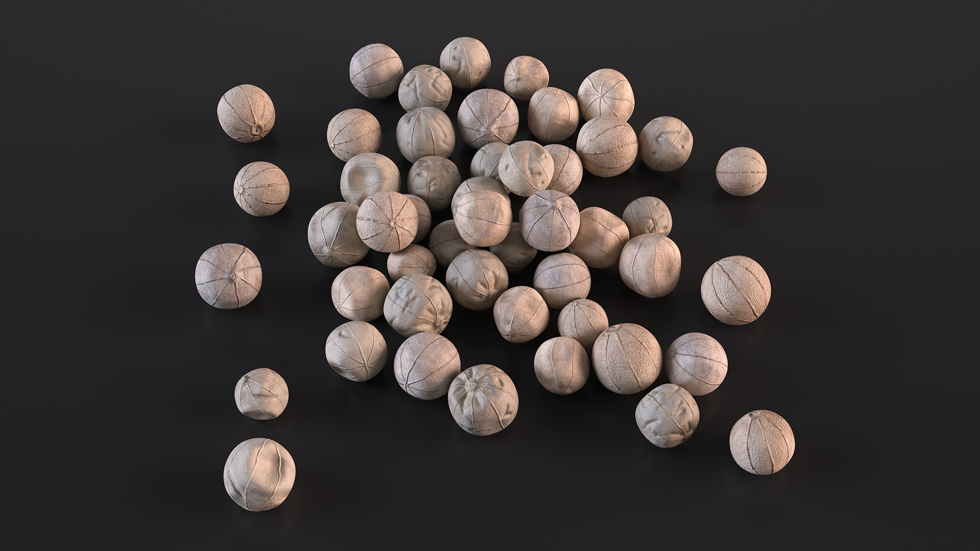 Dried White Peppercorn 3D