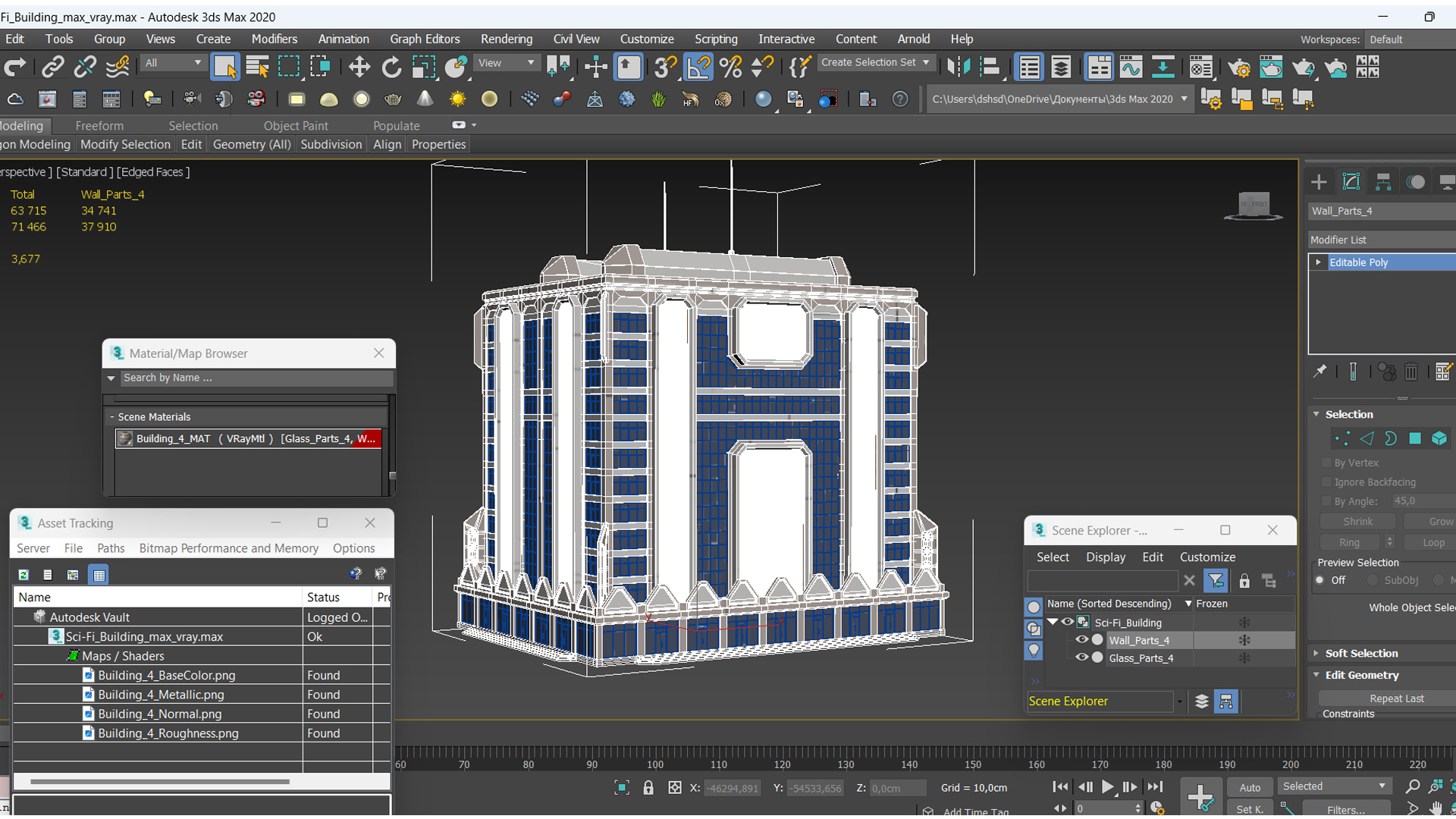 3D model Sci-Fi Building