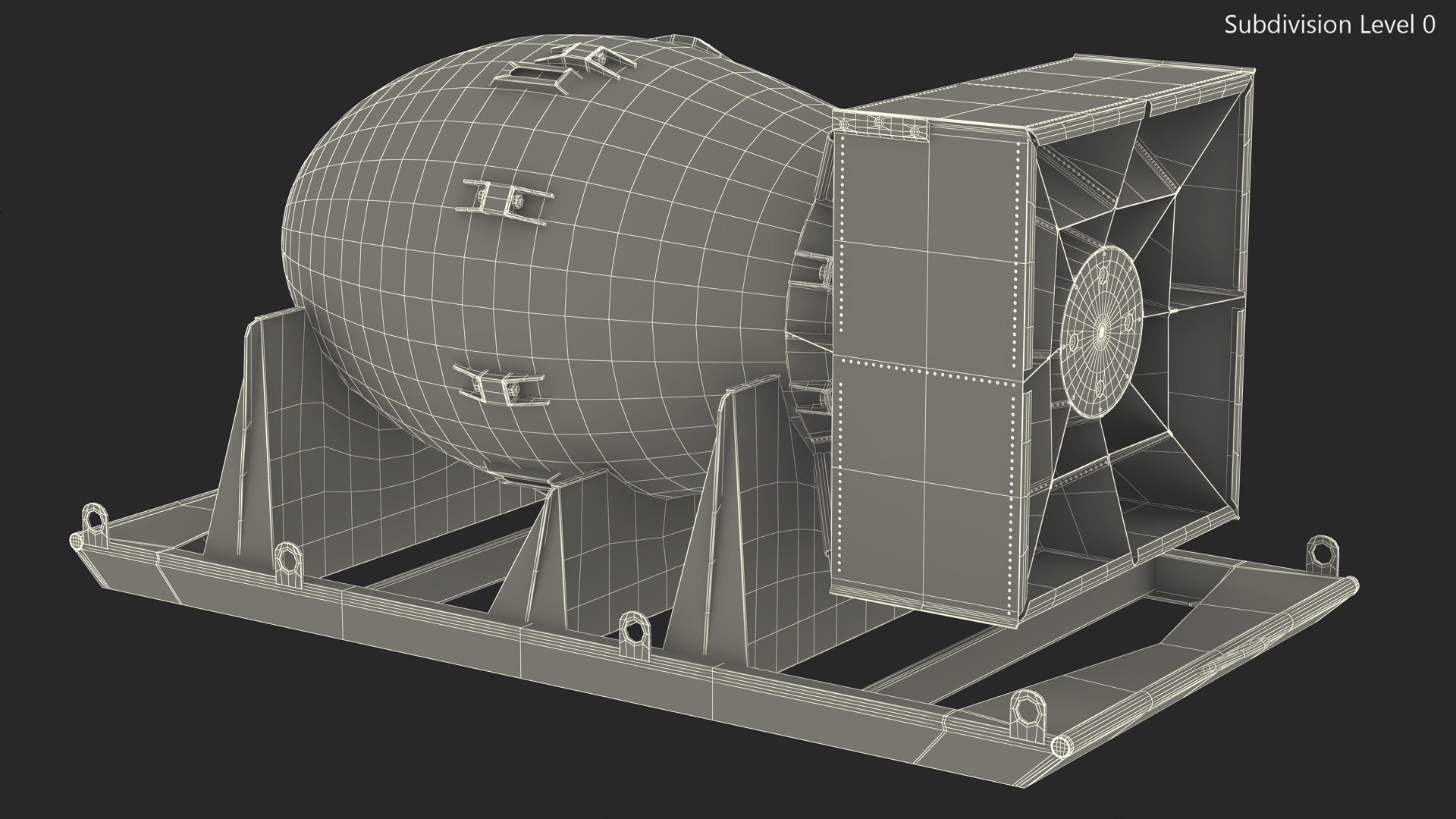 3D Atomic Bomb Fat Man Green with Shipping Pallet