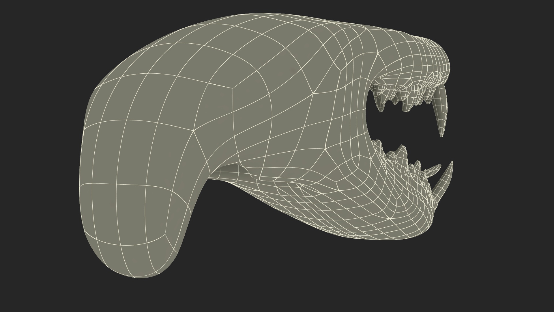 Dog Jaw Anatomic Rigged for Cinema 4D 3D