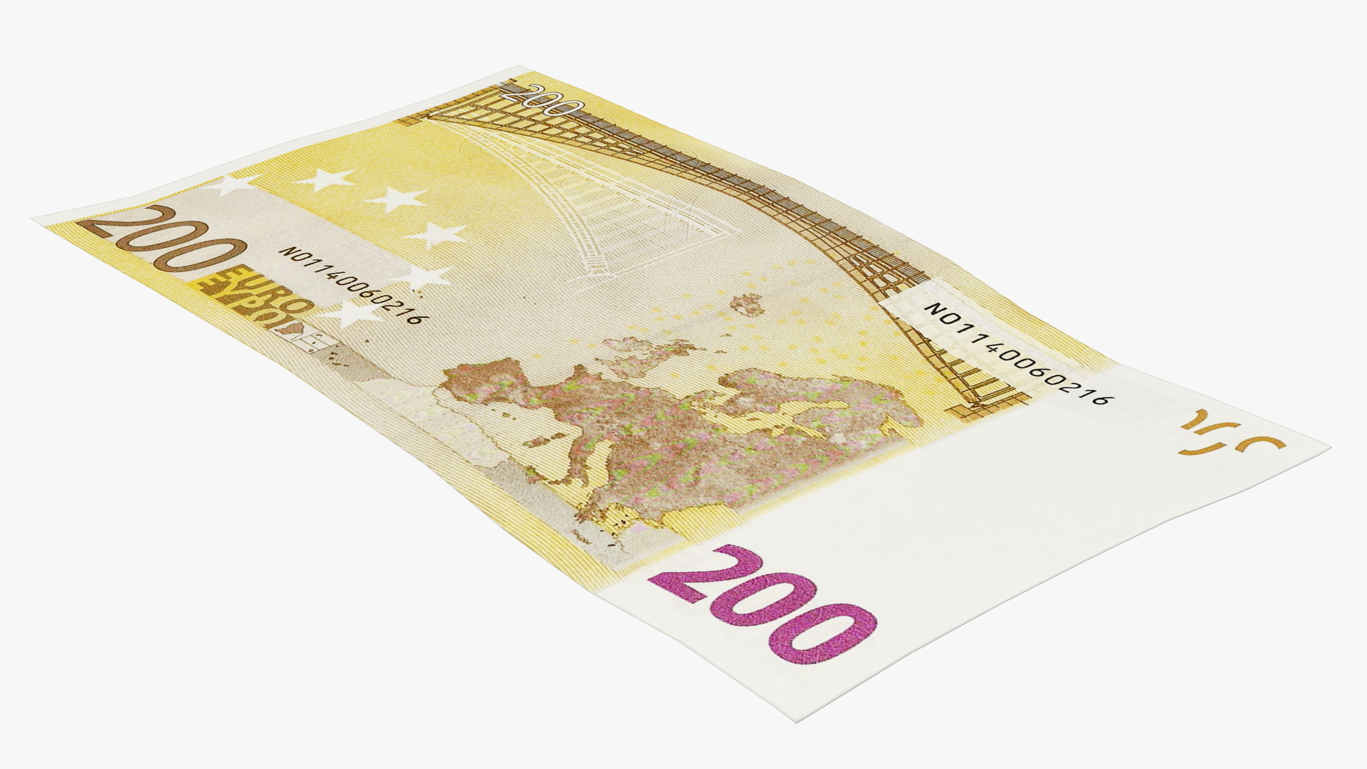 200 Euro Banknote 3D