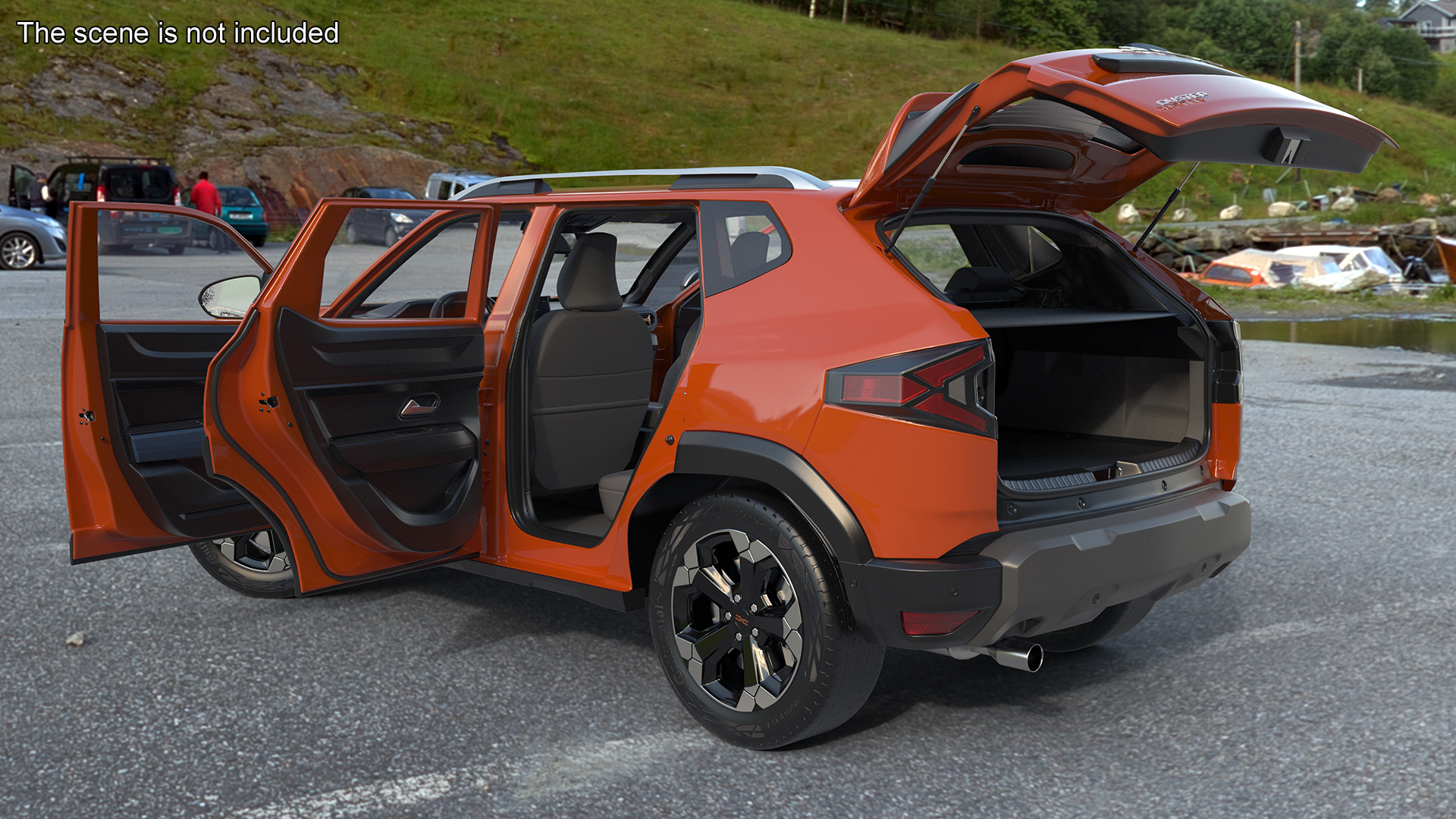 Dacia Duster 2024 Crossover Orange 3D model