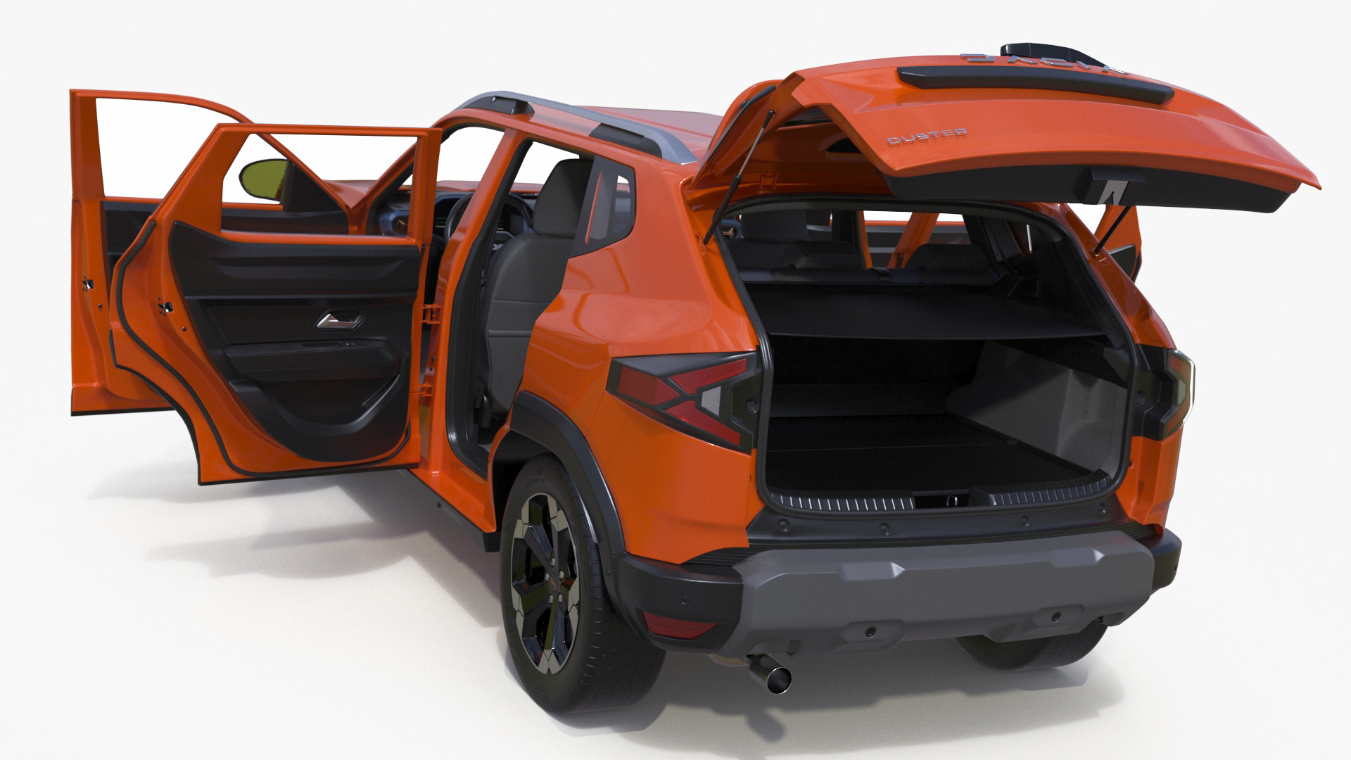 Dacia Duster 2024 Crossover Orange 3D model