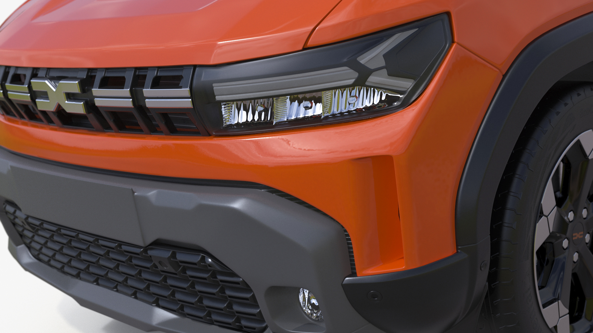 Dacia Duster 2024 Crossover Orange 3D model