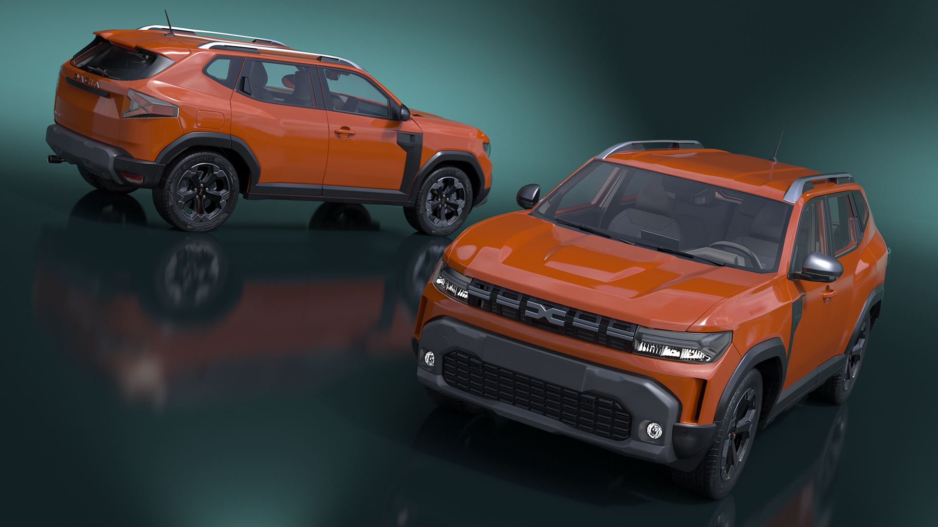 Dacia Duster 2024 Crossover Orange 3D model