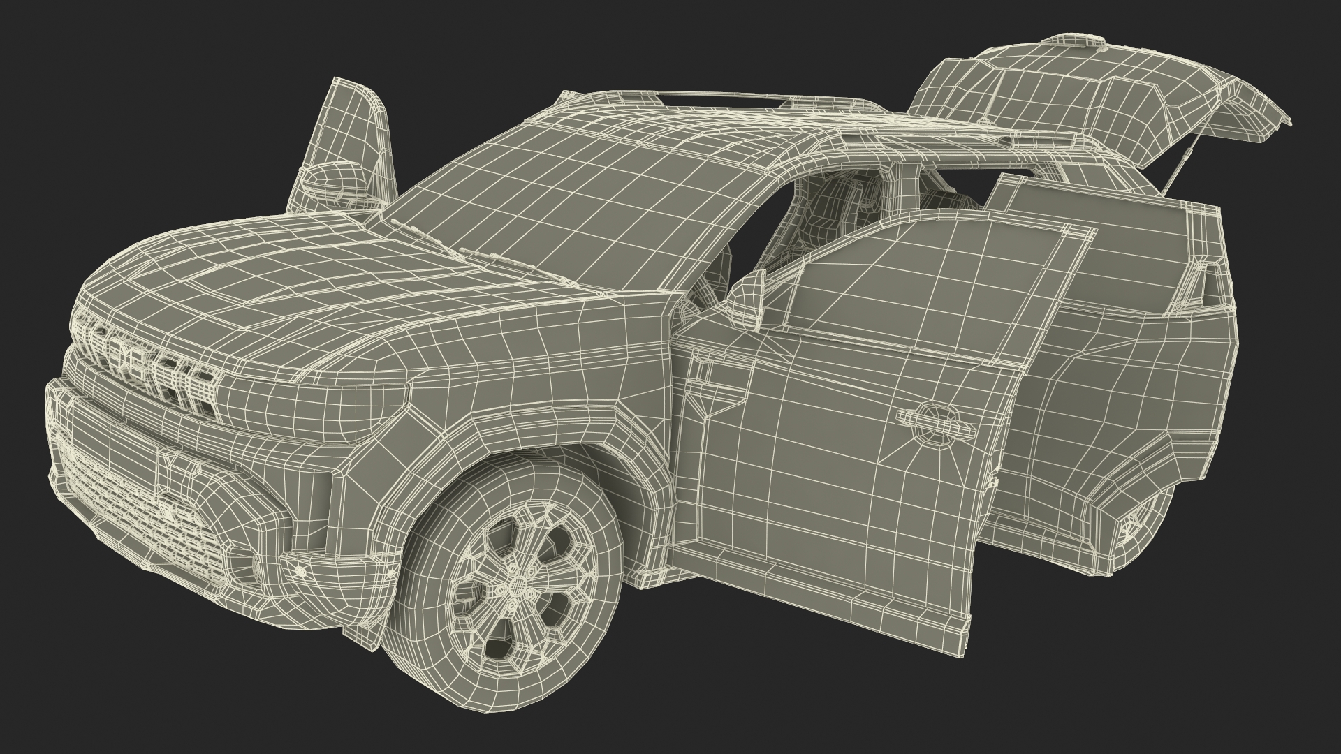 Dacia Duster 2024 Crossover Orange 3D model