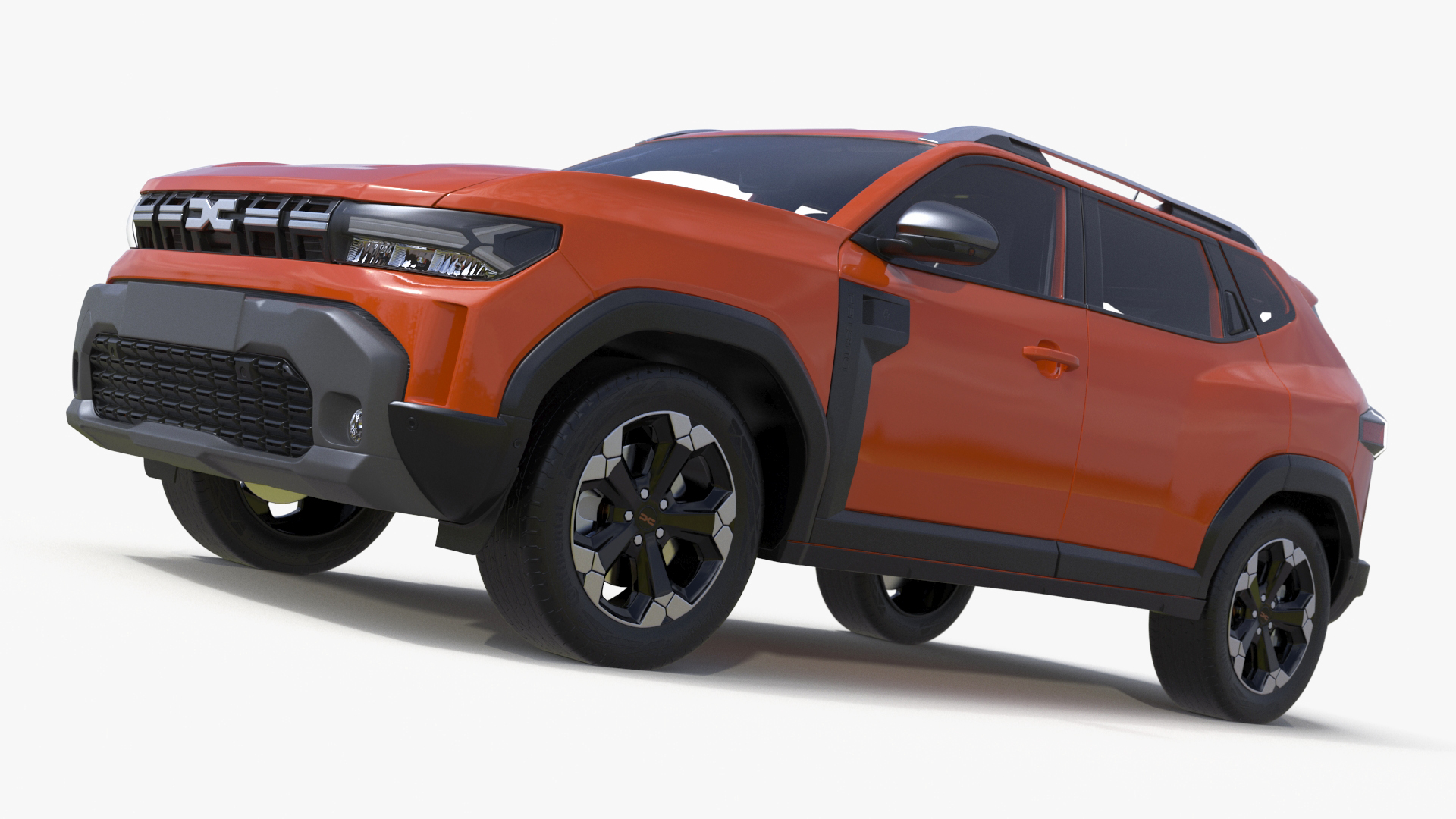 Dacia Duster 2024 Crossover Orange 3D model