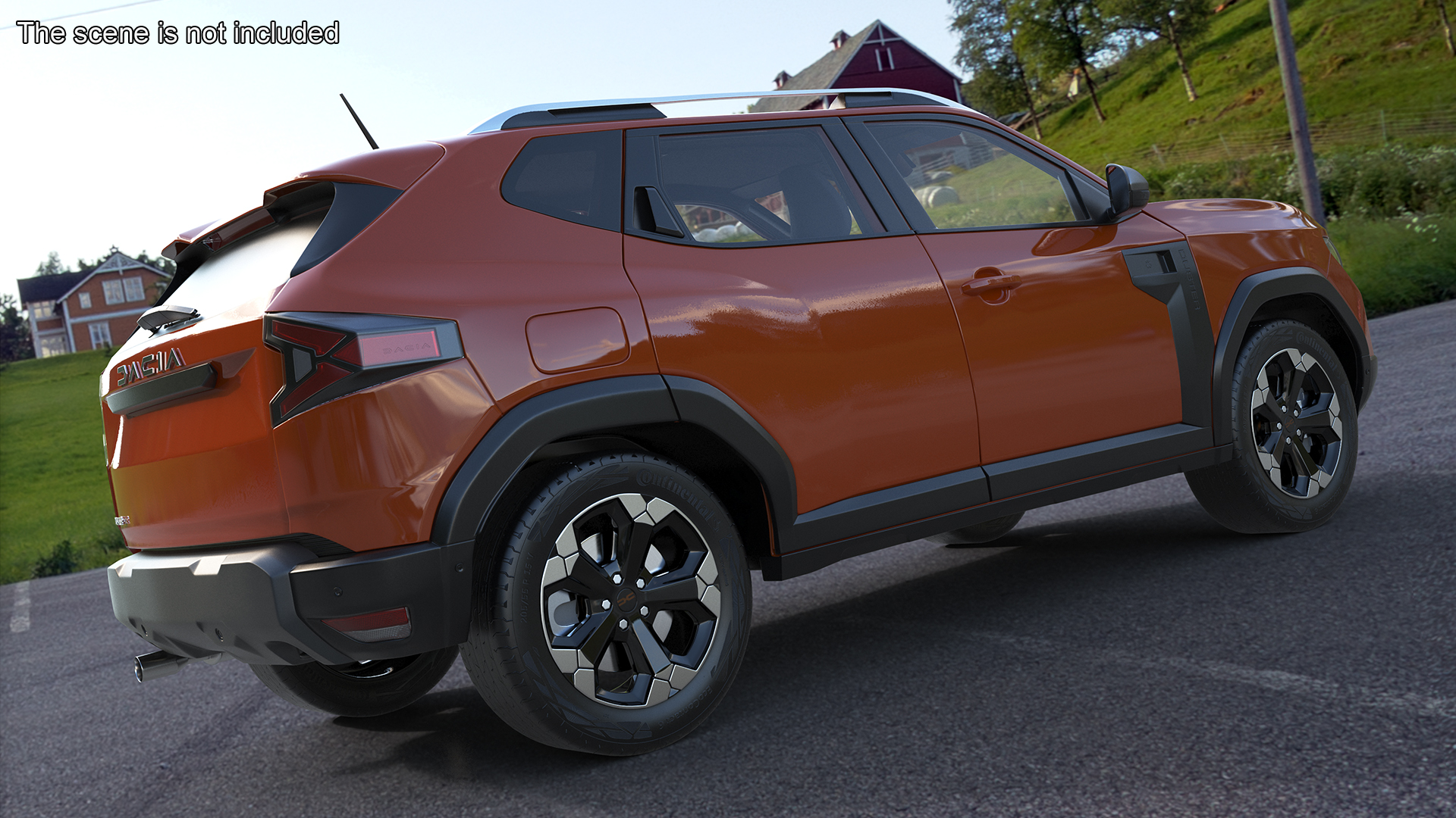 Dacia Duster 2024 Crossover Orange 3D model