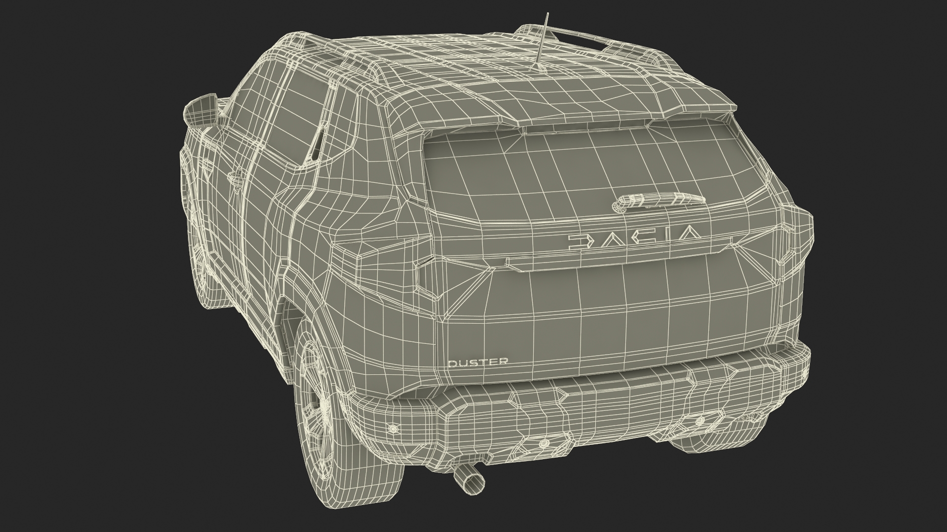 Dacia Duster 2024 Crossover Orange 3D model