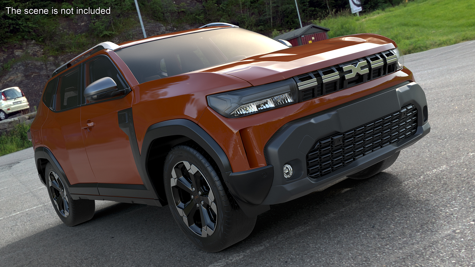 Dacia Duster 2024 Crossover Orange 3D model