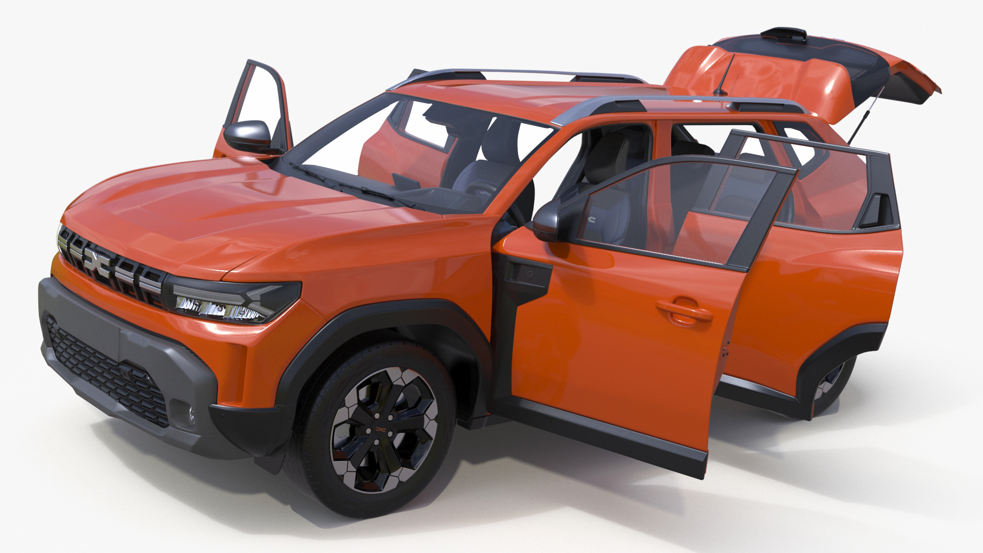 Dacia Duster 2024 Crossover Orange 3D model