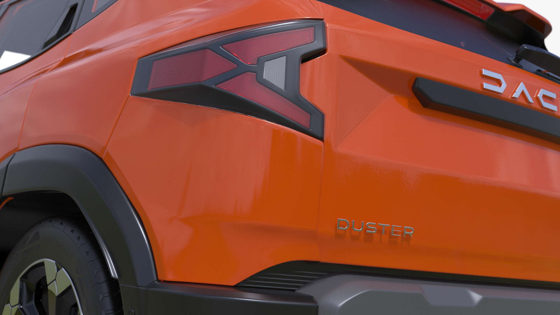 Dacia Duster 2024 Crossover Orange 3D model