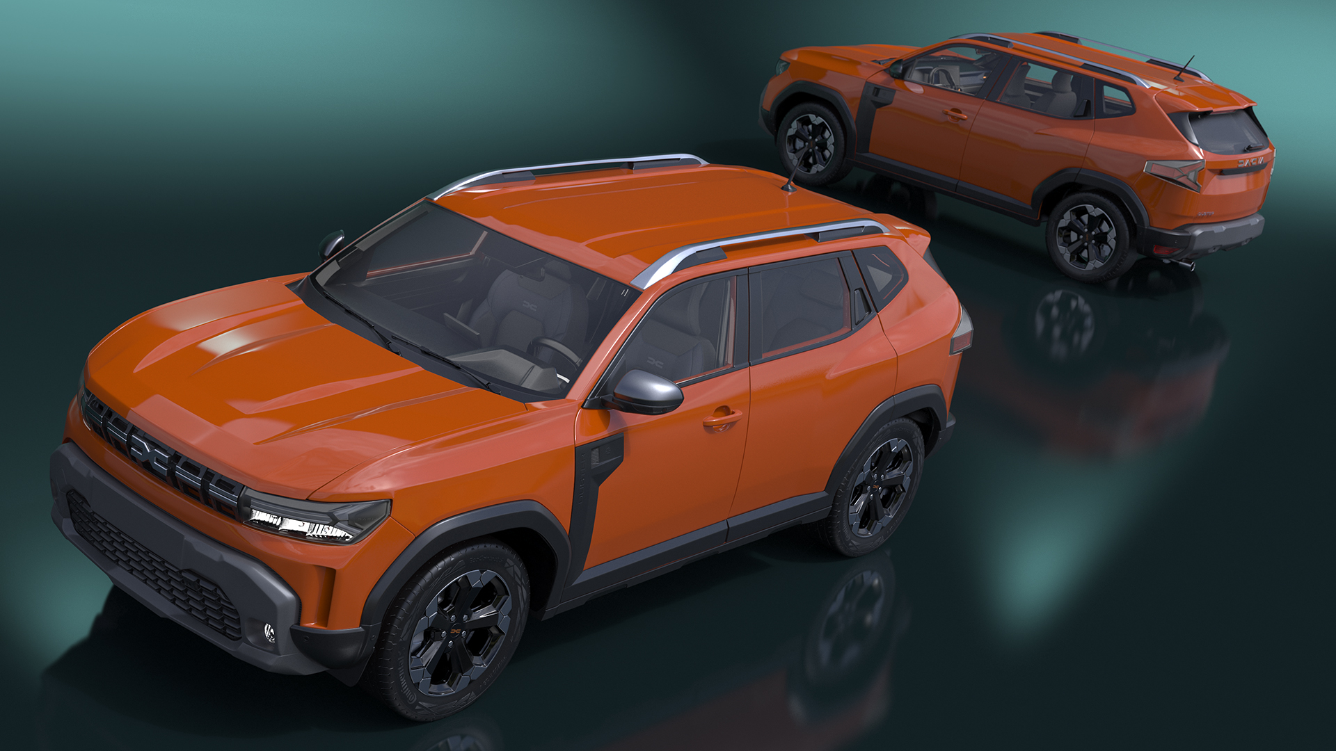 Dacia Duster 2024 Crossover Orange 3D model