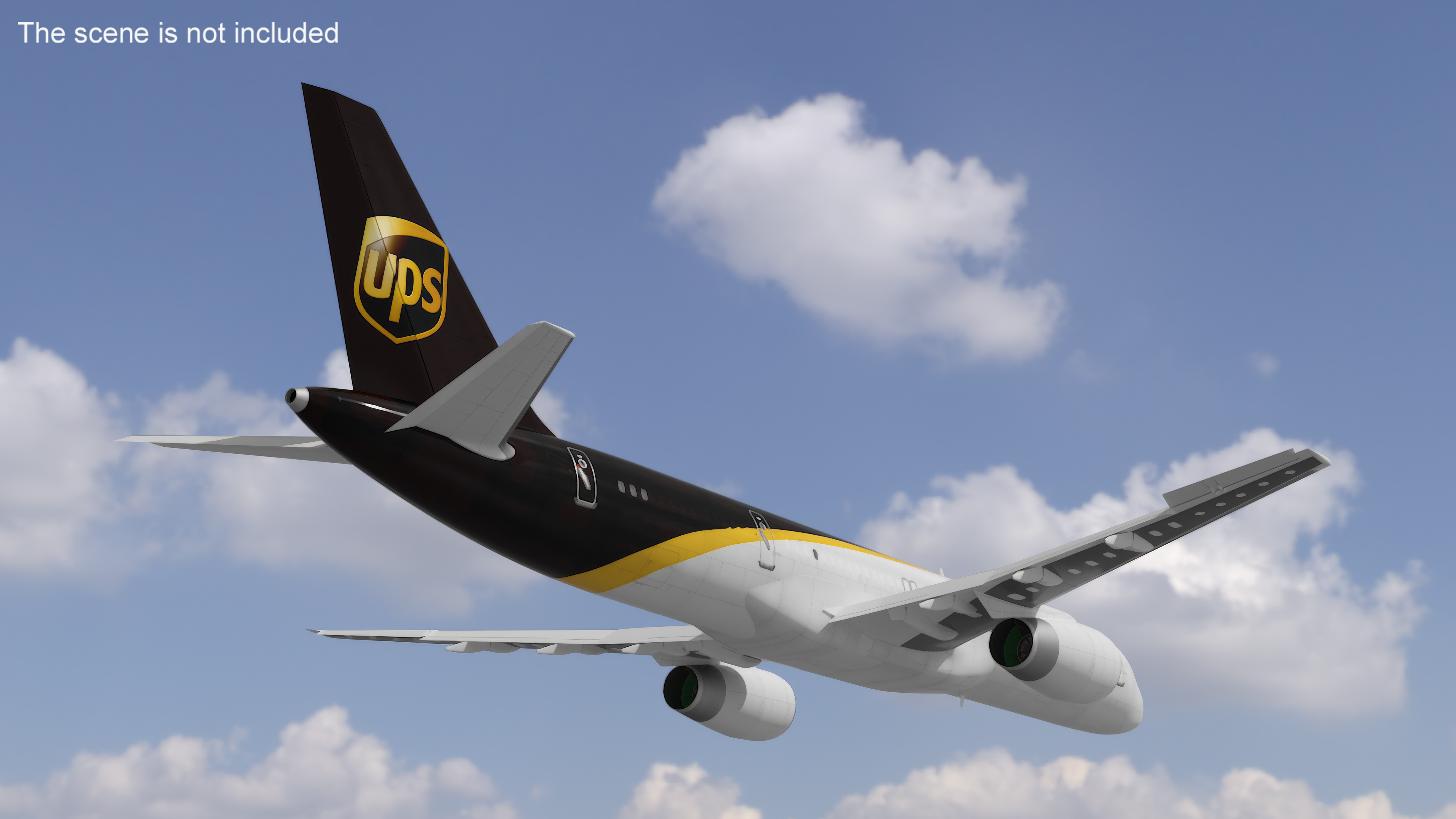 3D UPS Boeing 767 Cargo Plane Rigged model