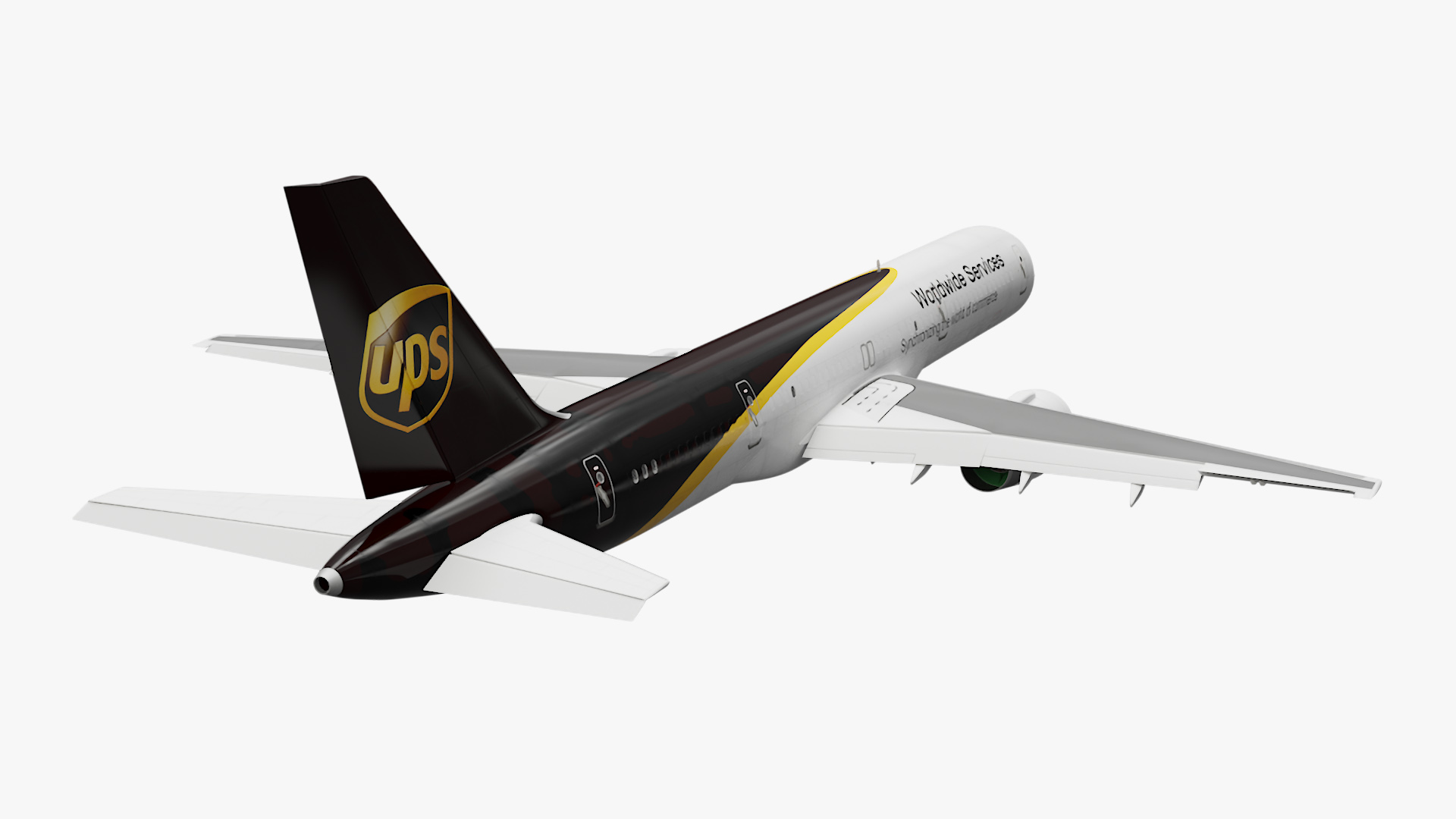 3D UPS Boeing 767 Cargo Plane Rigged model