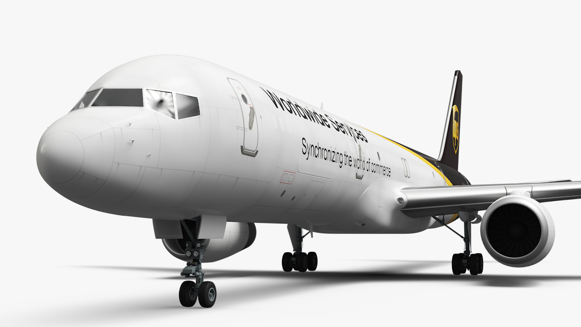 3D UPS Boeing 767 Cargo Plane Rigged model