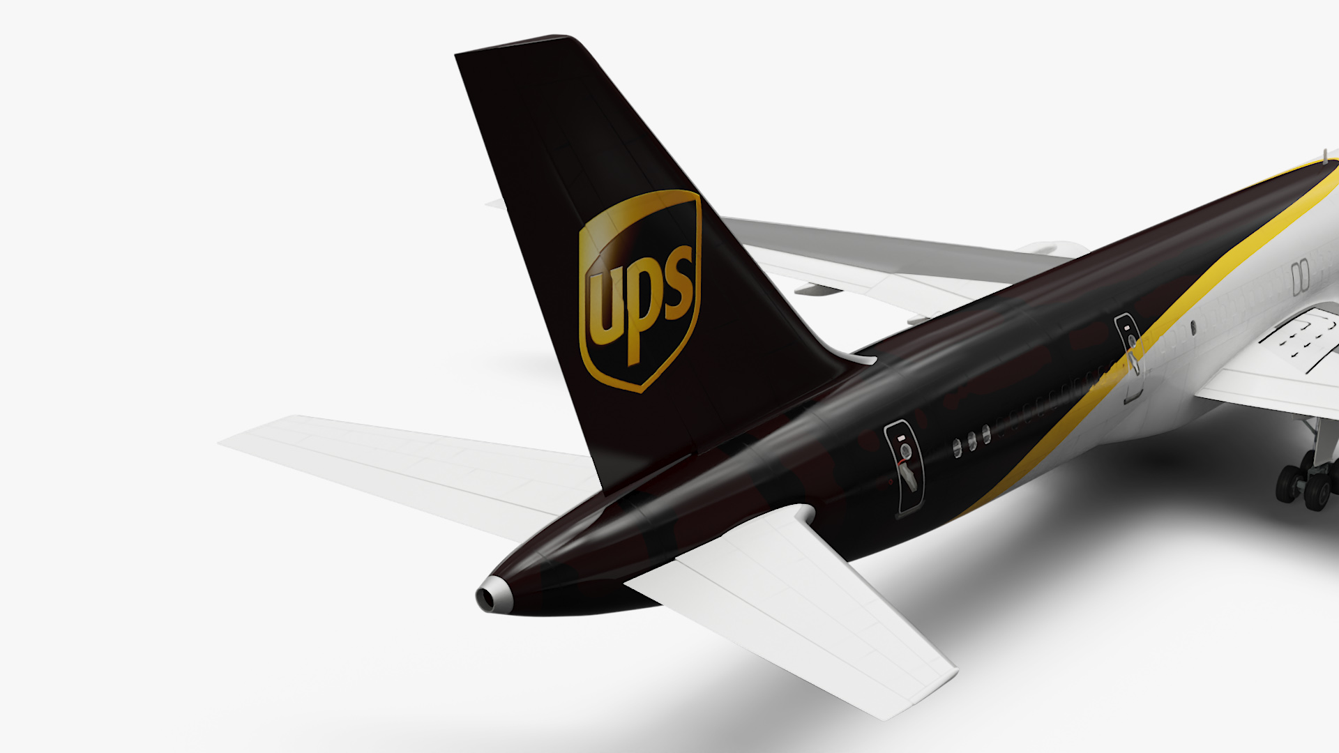 3D UPS Boeing 767 Cargo Plane Rigged model