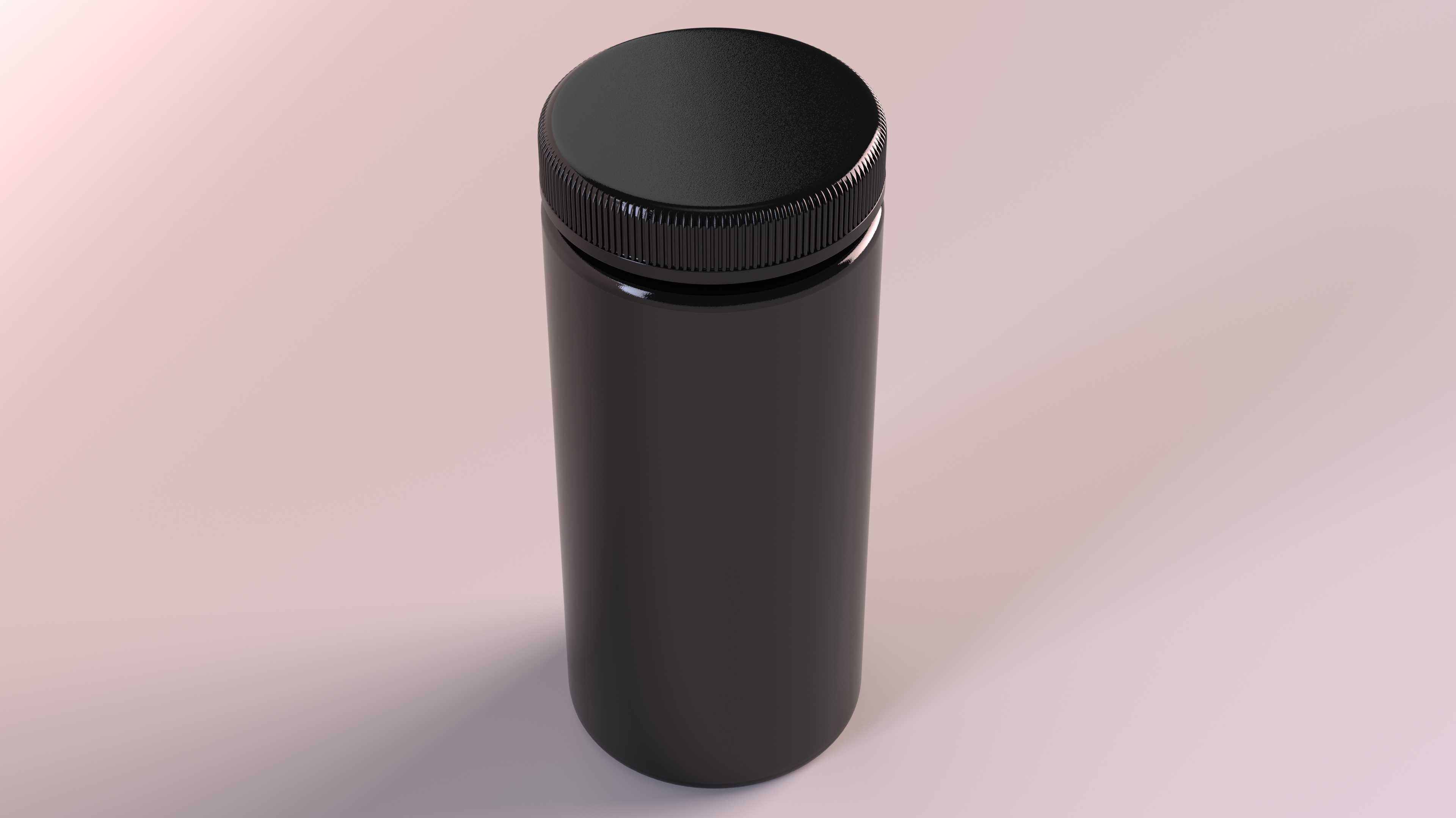 3D model Little Round Black Plastic Jar