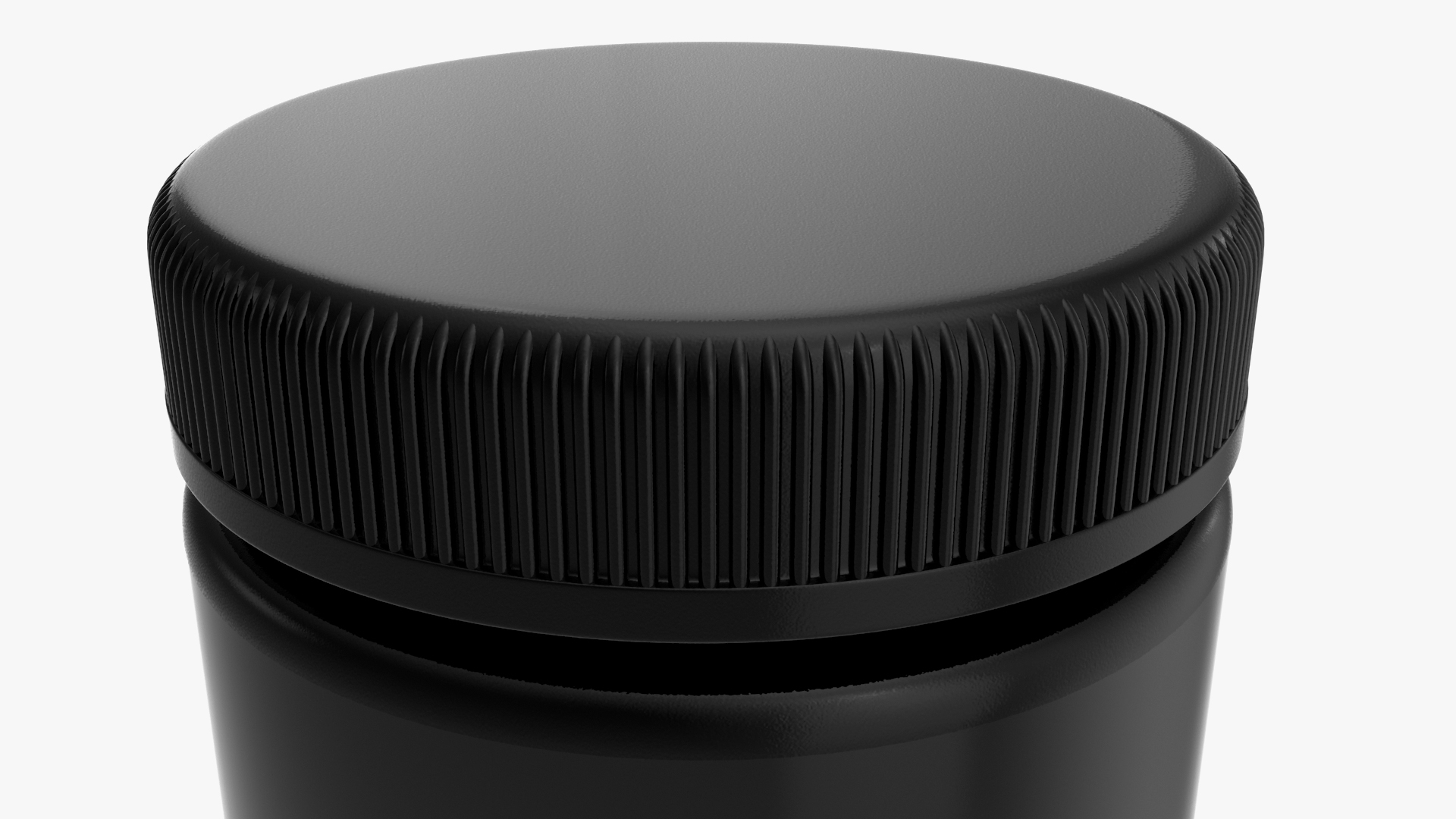 3D model Little Round Black Plastic Jar