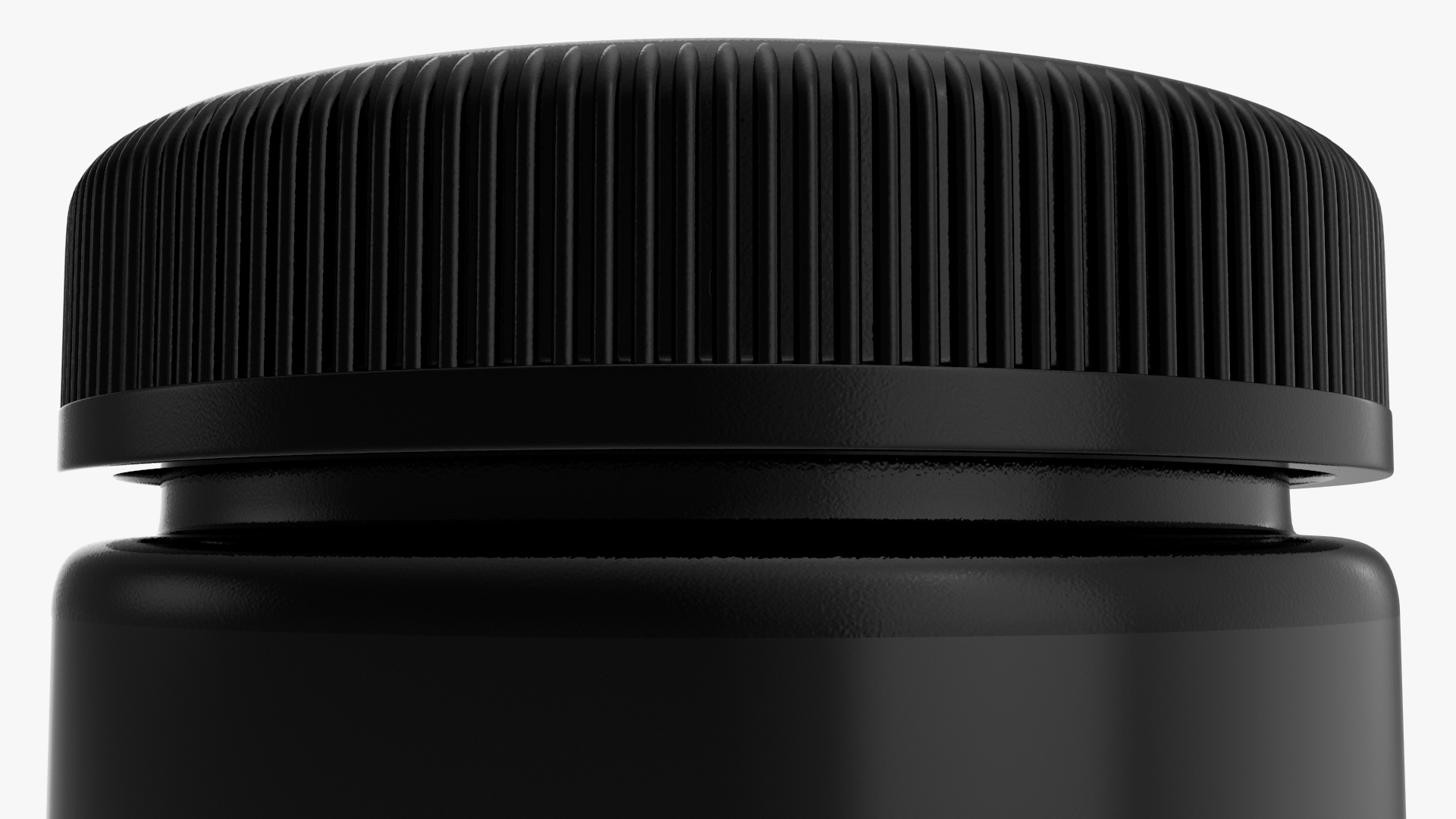 3D model Little Round Black Plastic Jar